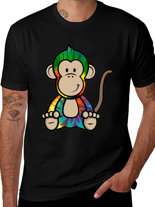 Tie-Dye Monkey Graphic Tee - Cool Casual Style