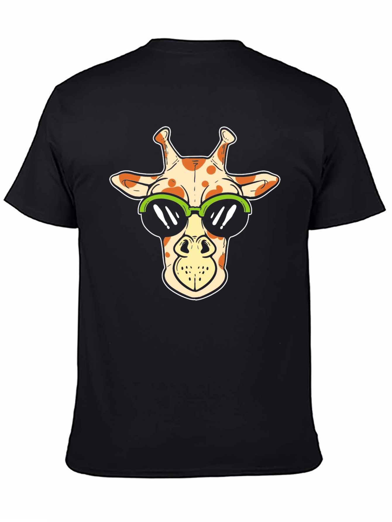 Cool Giraffe Graphic Tee - Black T-Shirt