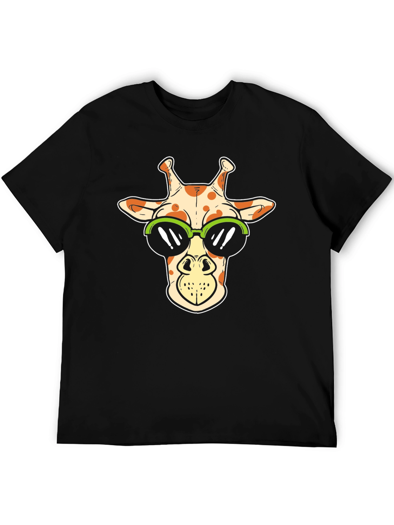 Cool Giraffe Graphic Tee - Black T-Shirt