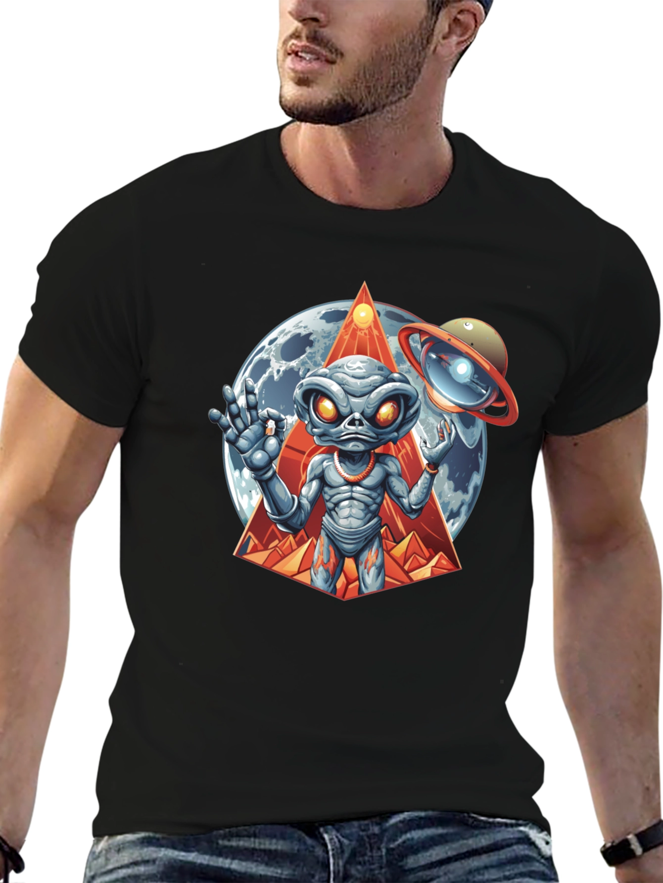 Alien Graphic Tee - Cosmic Style
