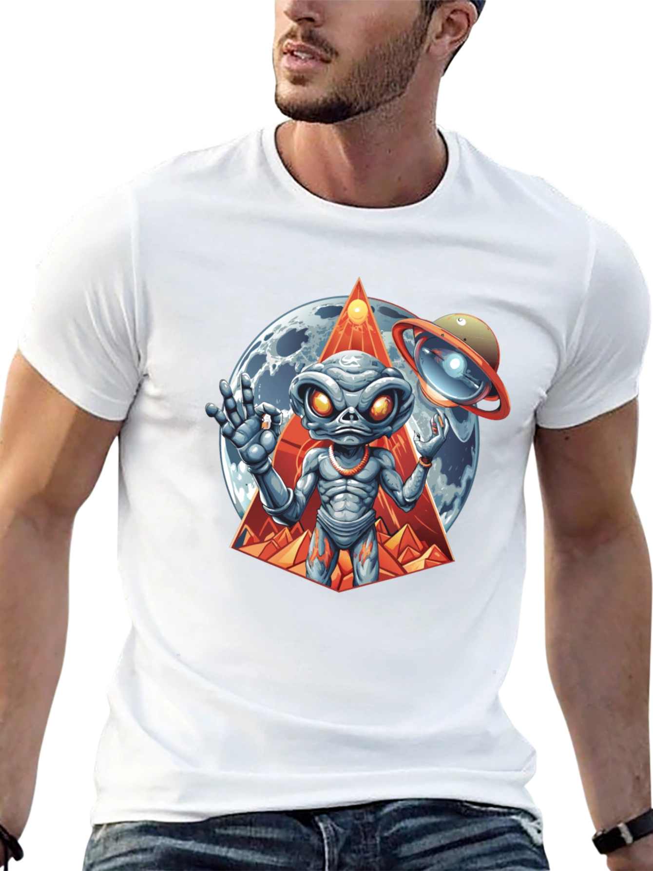 Alien Graphic Tee - Cosmic Style