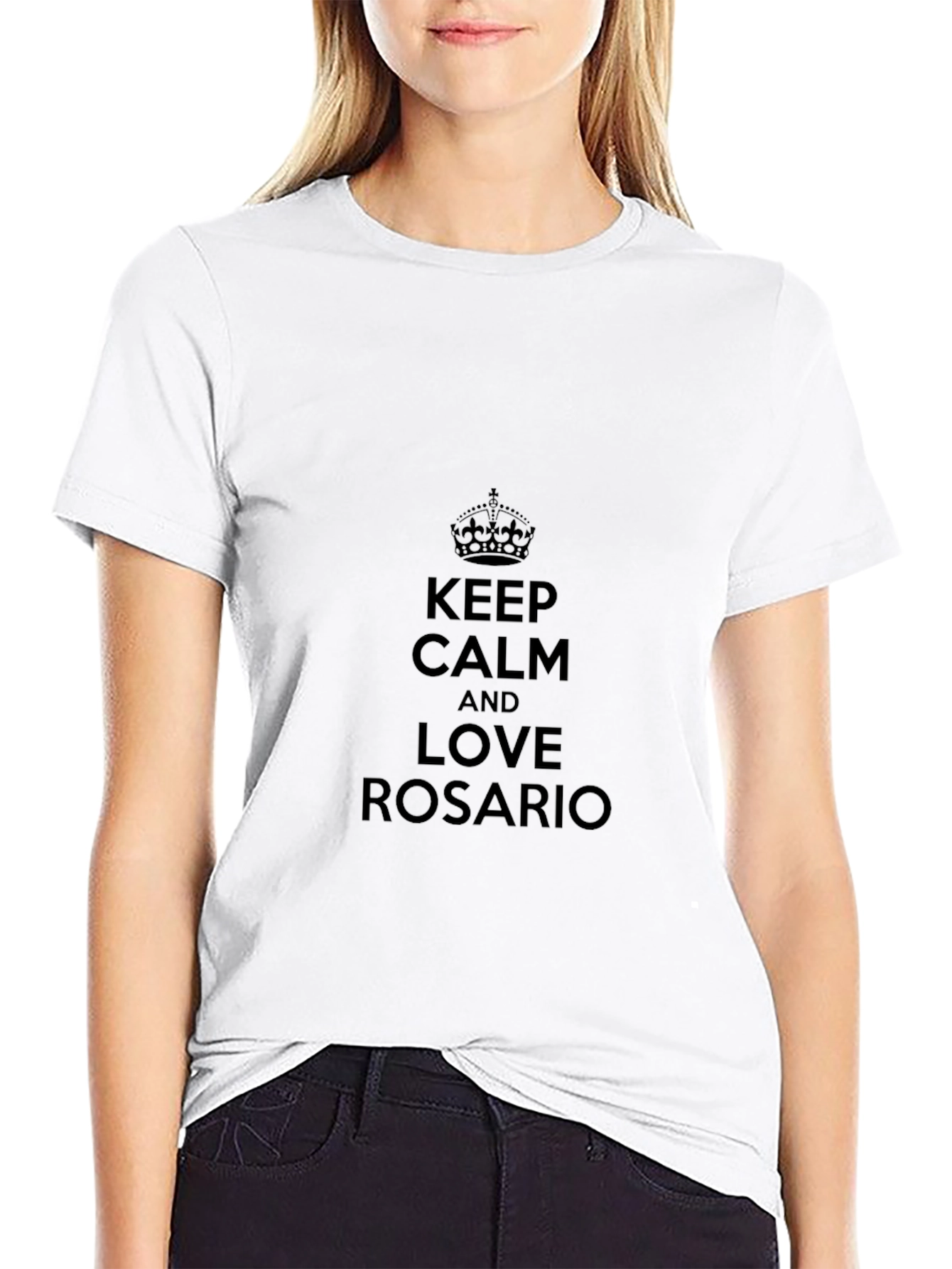 Keep Calm and Love Rosario Black T-Shirt