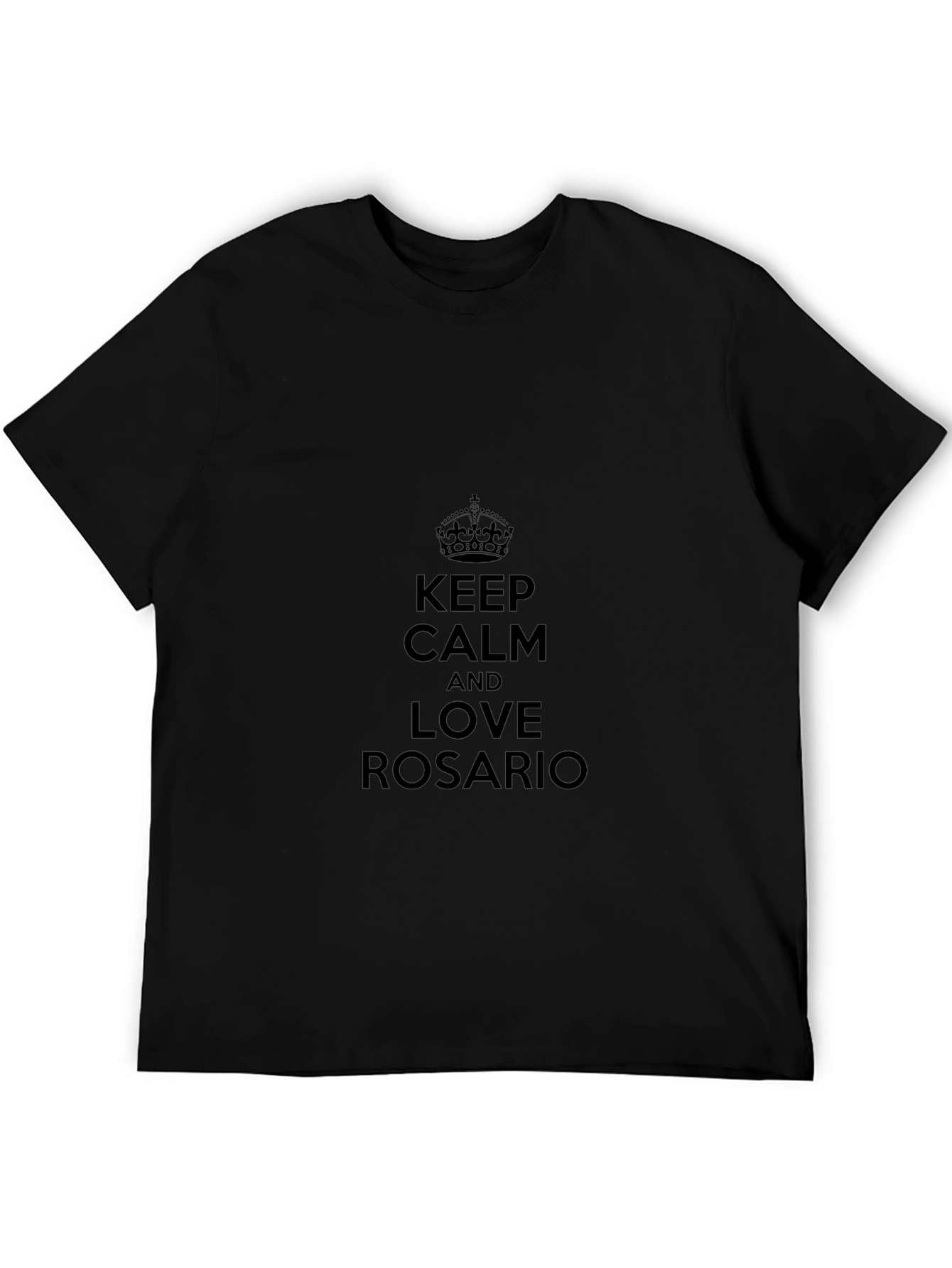 Keep Calm and Love Rosario Black T-Shirt