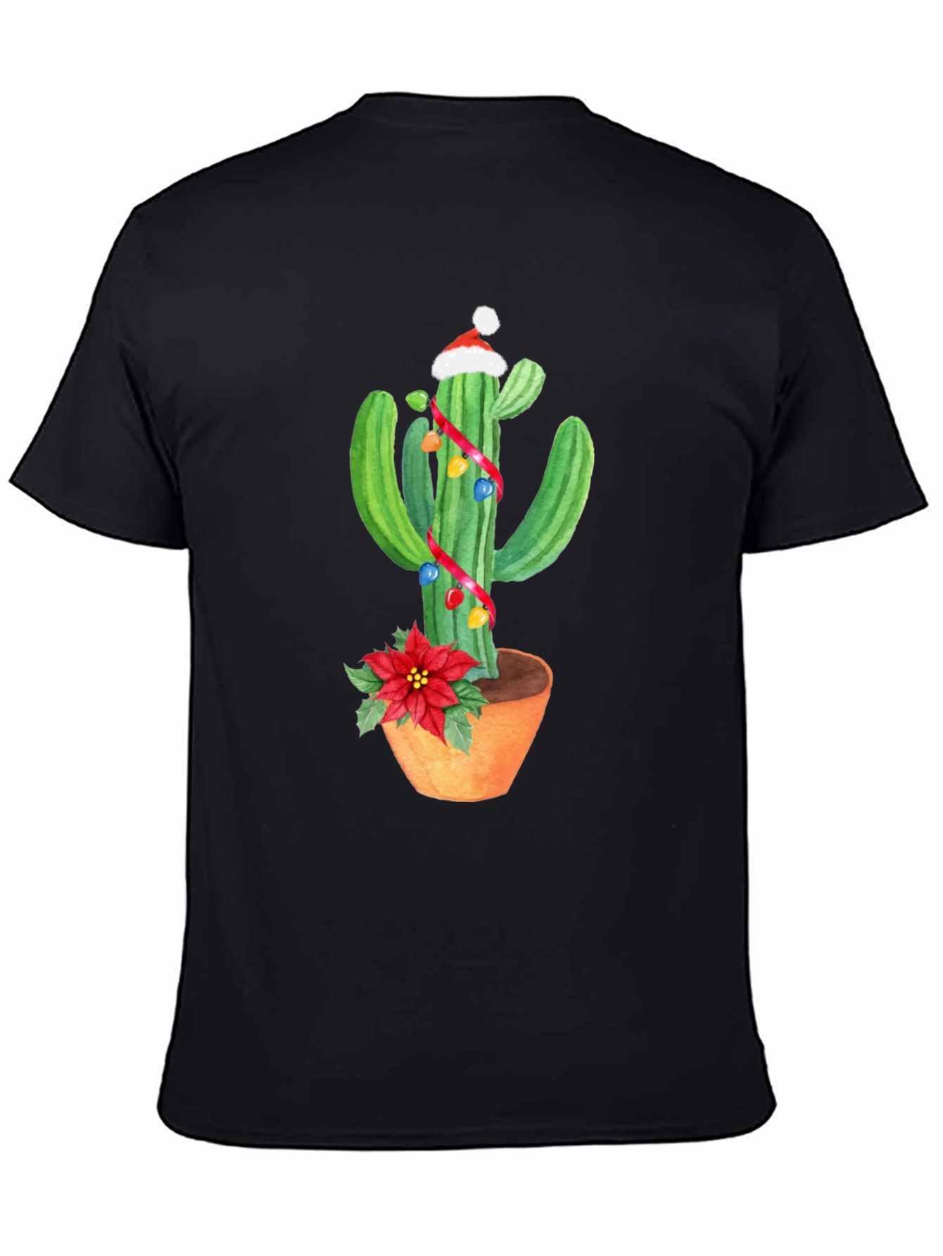 Festive Cactus Graphic Tee - Holiday Cheer!