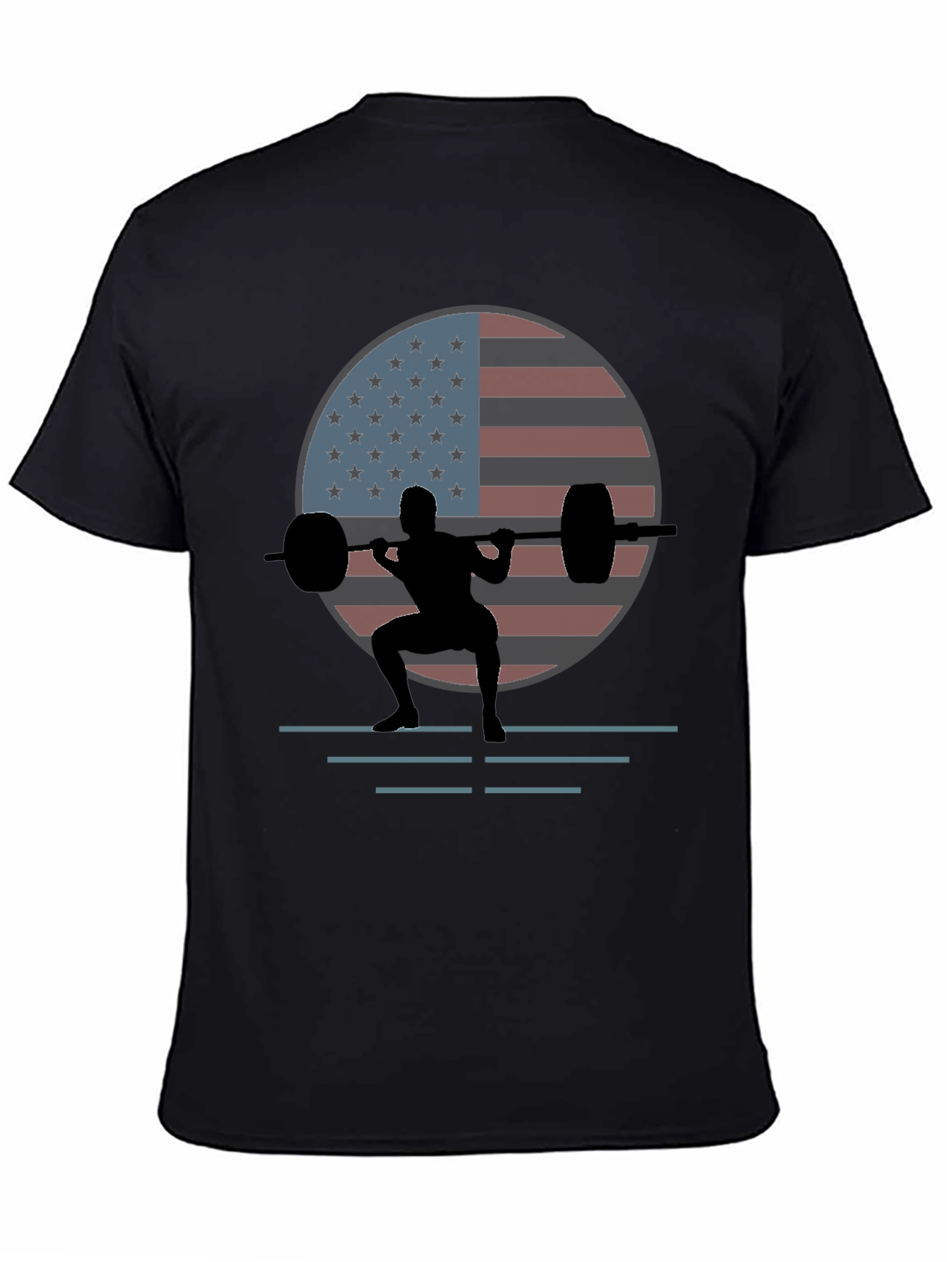 American Flag Weightlifting T-Shirt
