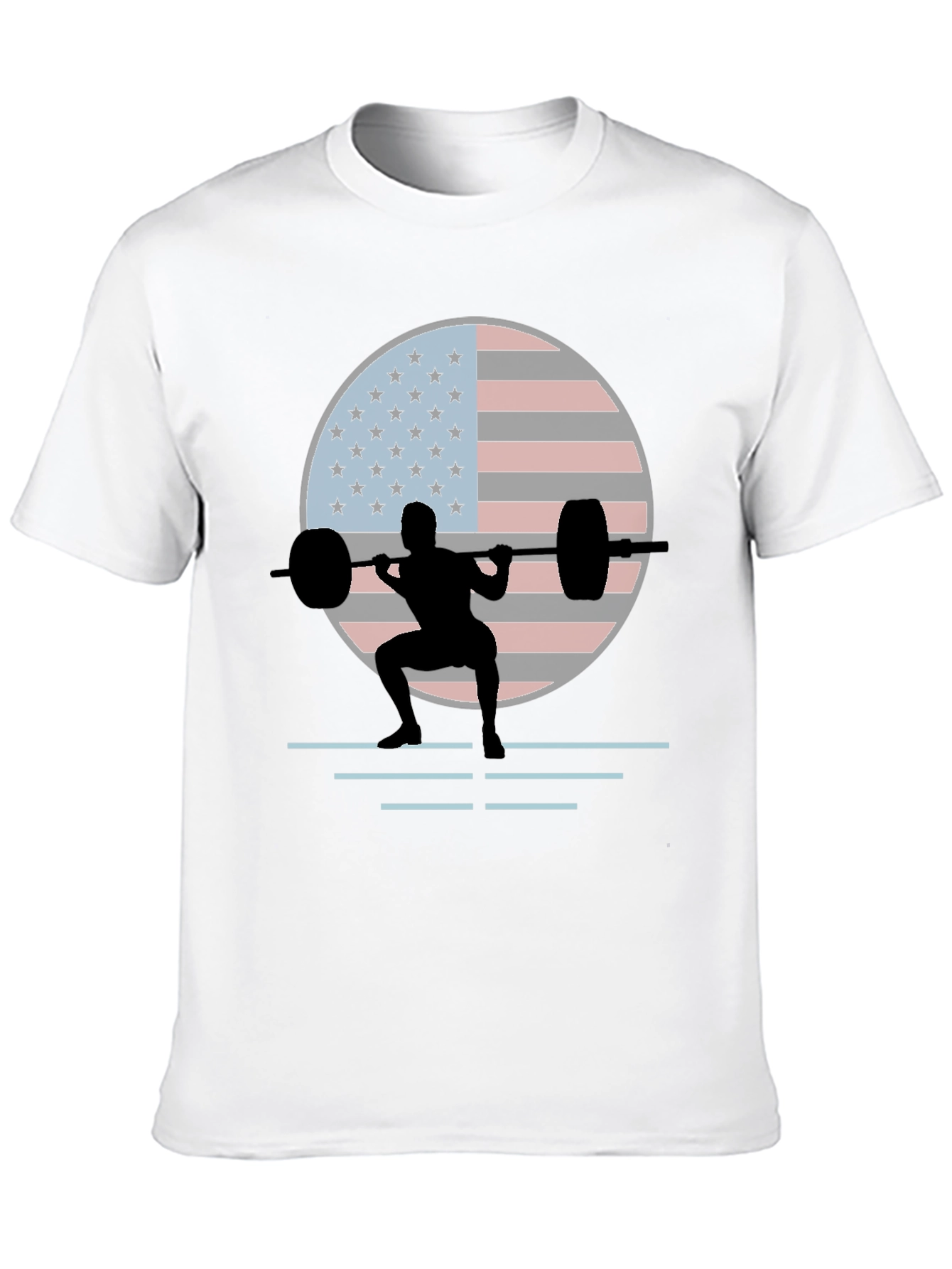 American Flag Weightlifting T-Shirt