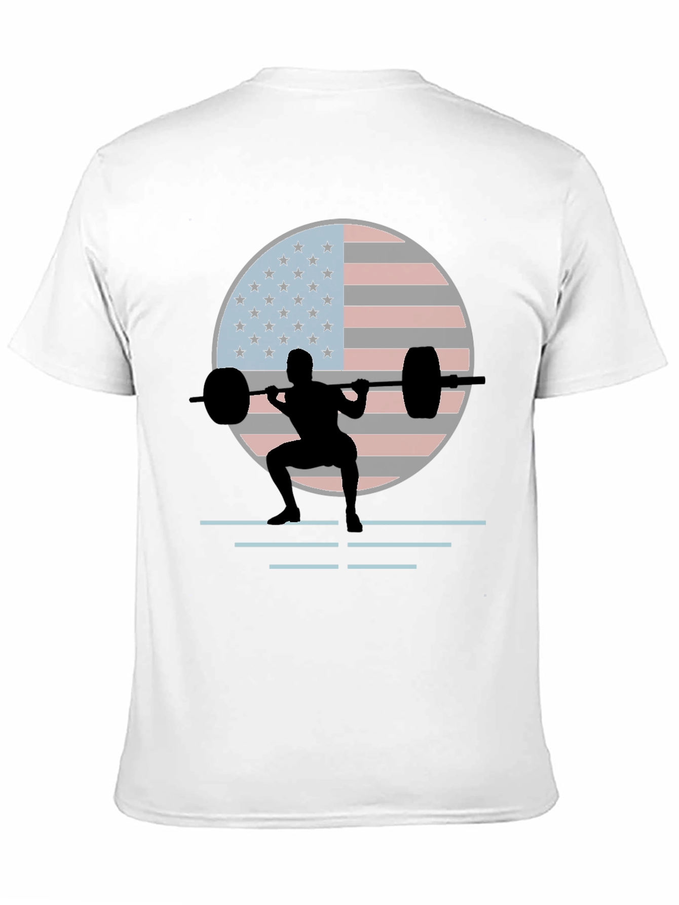 American Flag Weightlifting T-Shirt