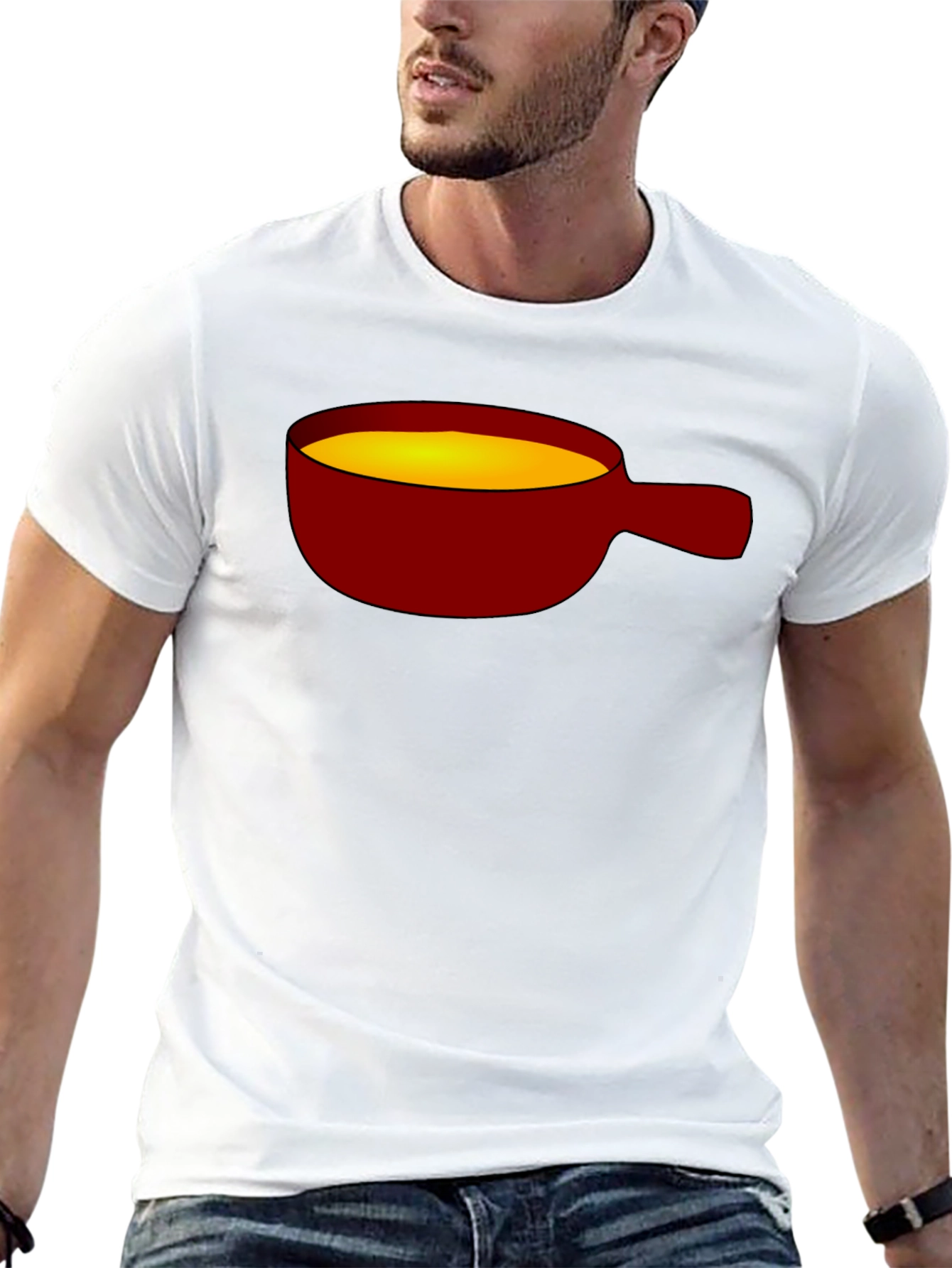 Soup Ladle Graphic Tee - Black Cotton T-Shirt