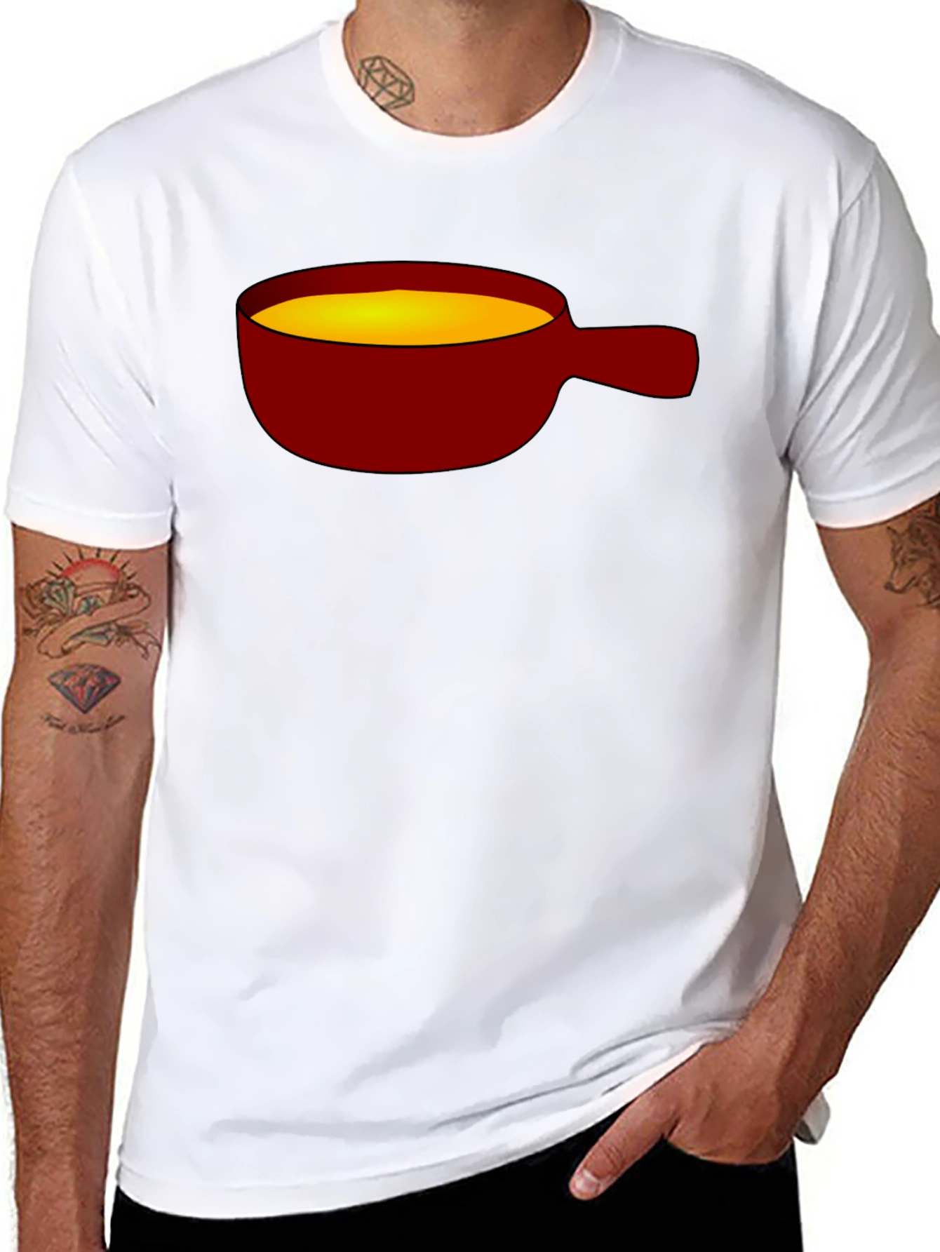 Soup Ladle Graphic Tee - Black Cotton T-Shirt