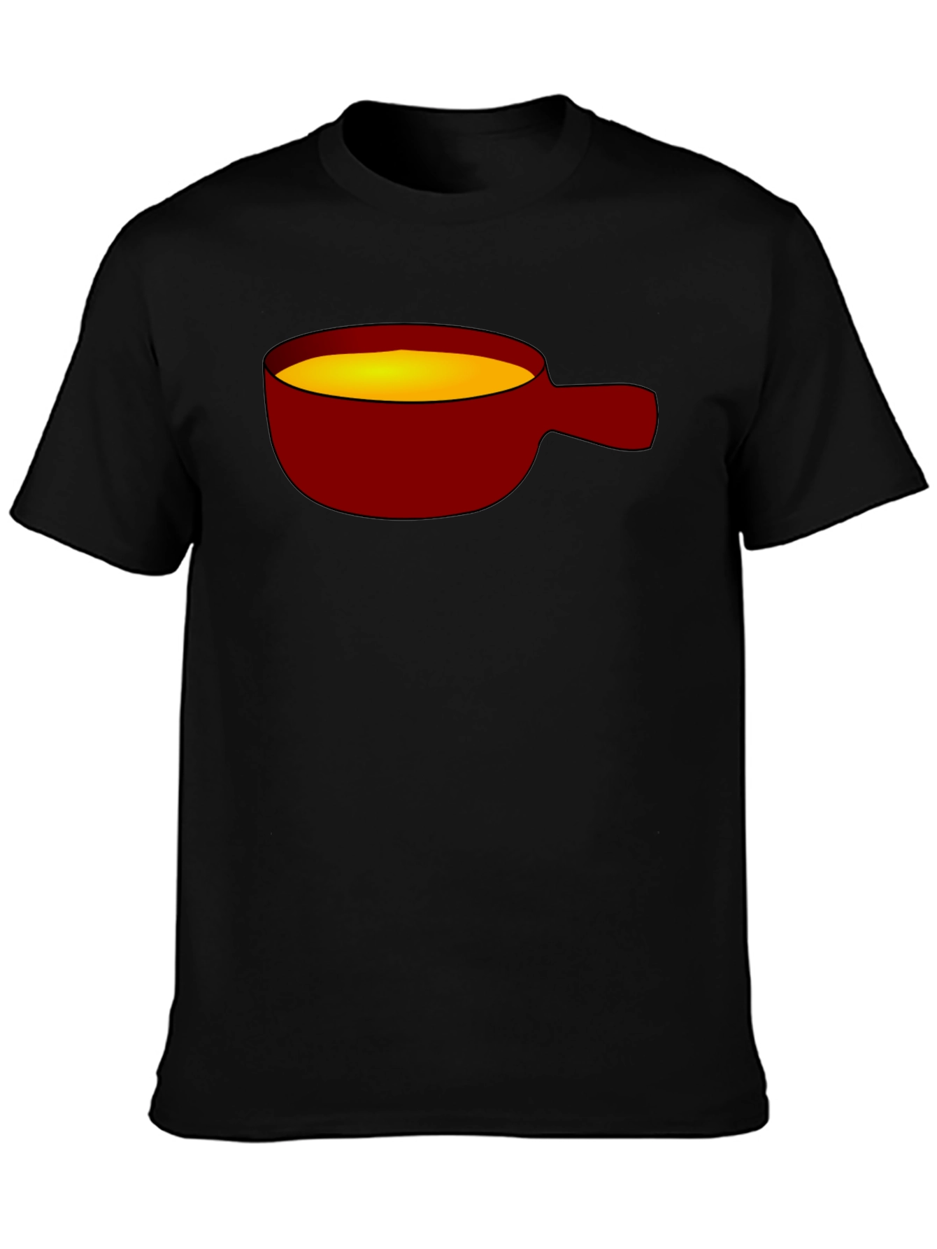 Soup Ladle Graphic Tee - Black Cotton T-Shirt