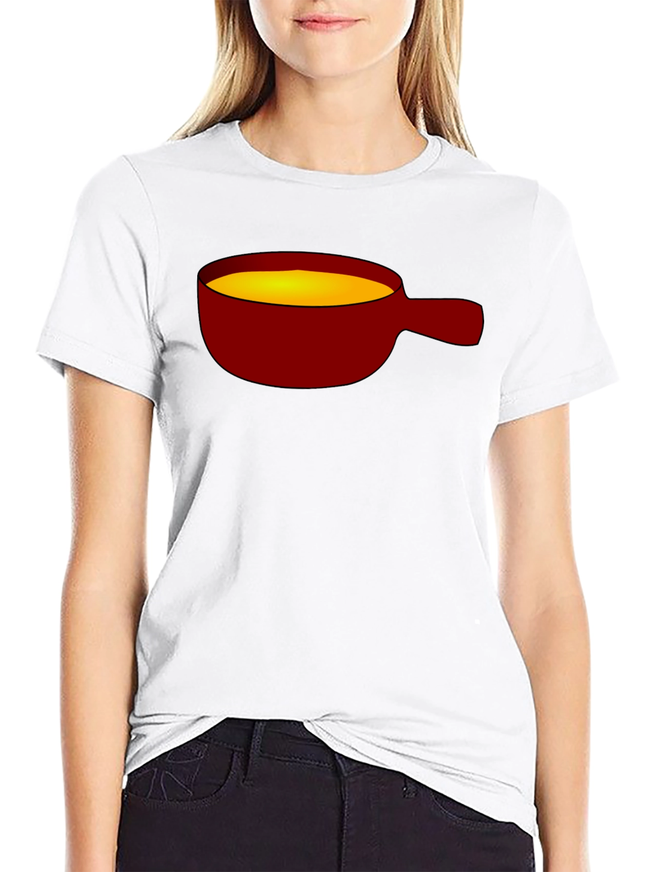 Soup Ladle Graphic Tee - Black Cotton T-Shirt