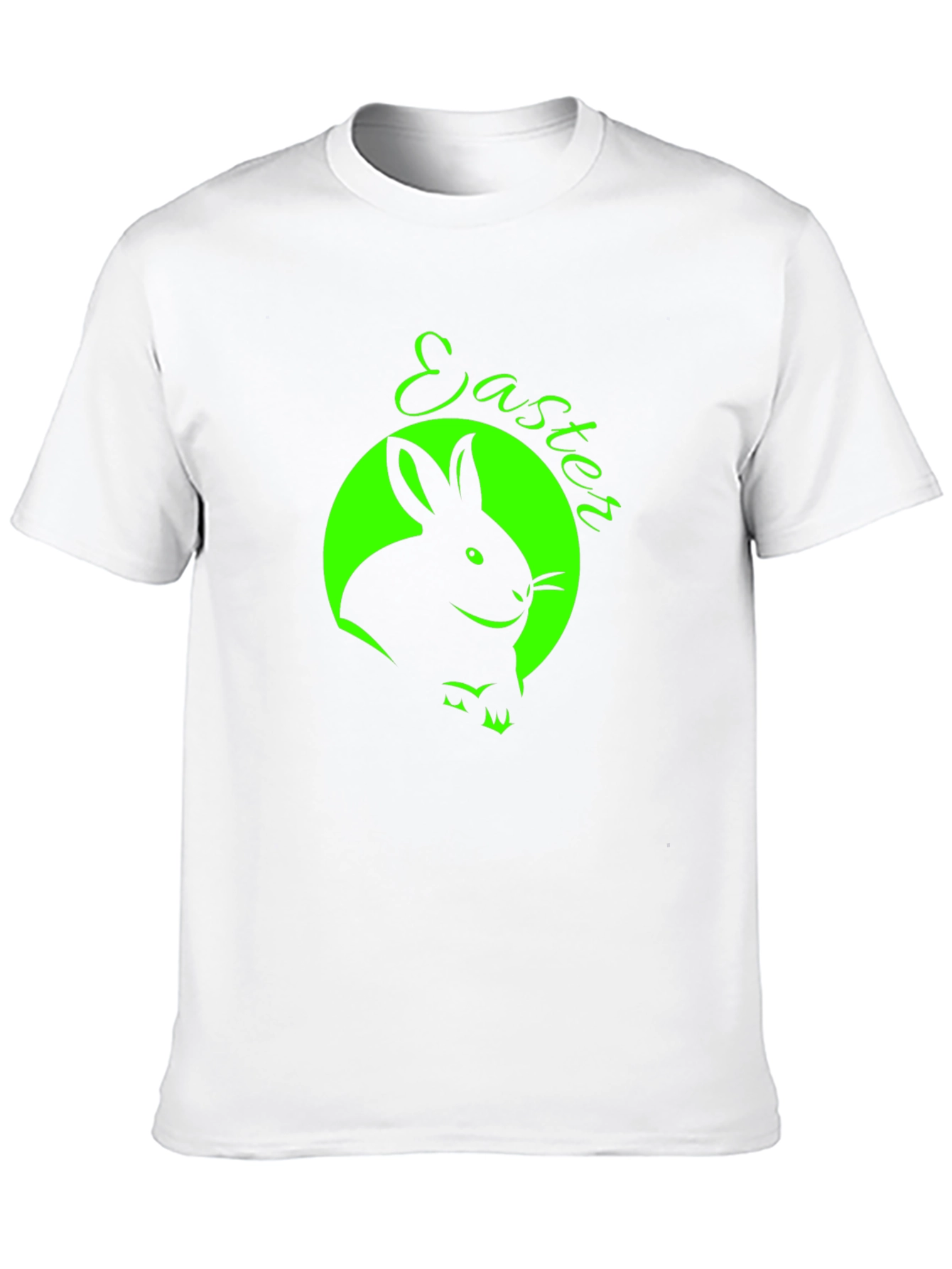 Easter Bunny Graphic Tee - Black Cotton T-Shirt