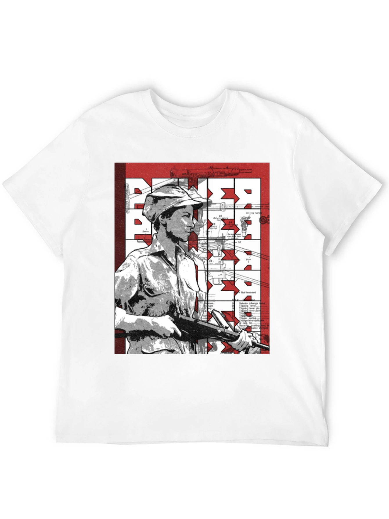 Retro Graphic Tee - Military Style