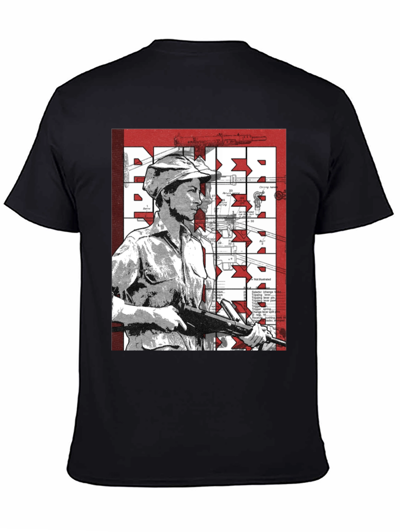 Retro Graphic Tee - Military Style