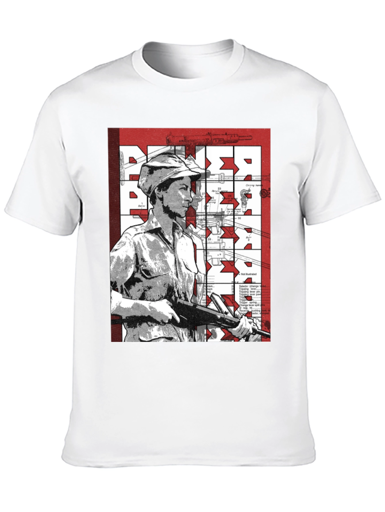 Retro Graphic Tee - Military Style