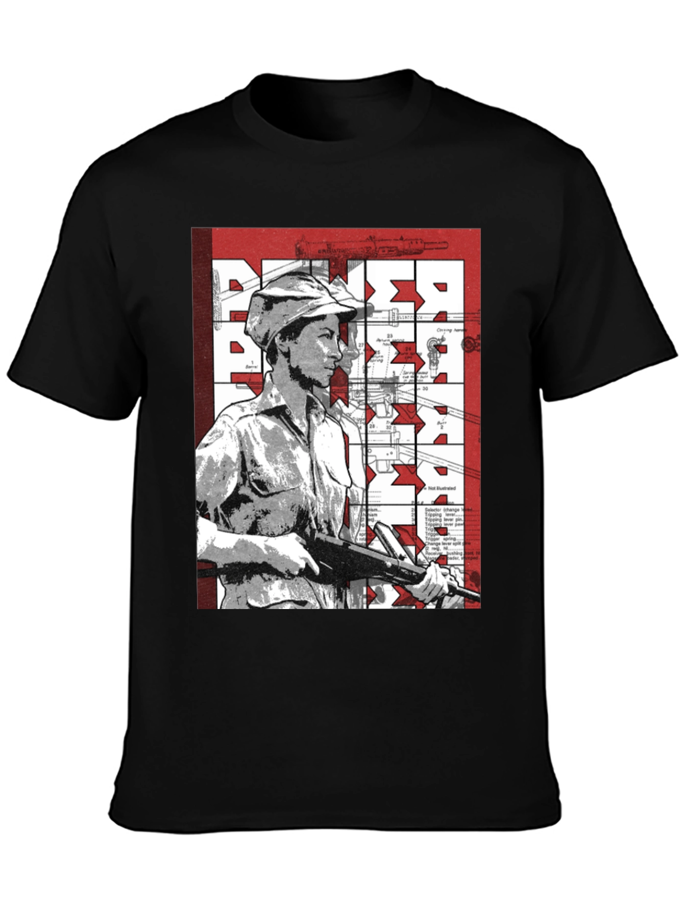Retro Graphic Tee - Military Style