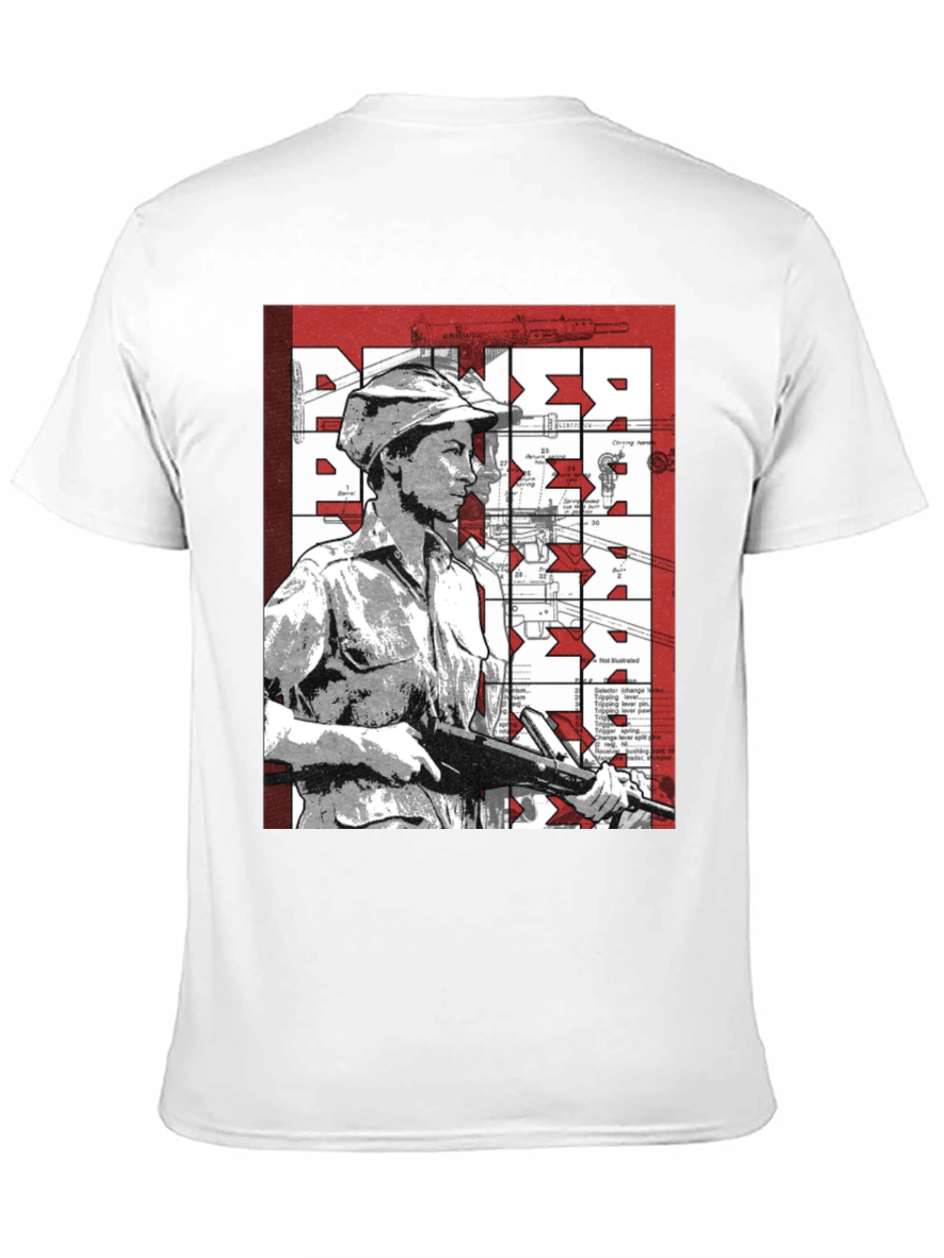 Retro Graphic Tee - Military Style