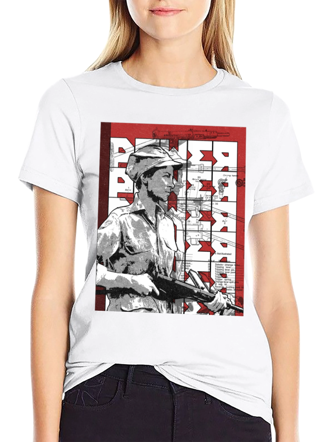Retro Graphic Tee - Military Style
