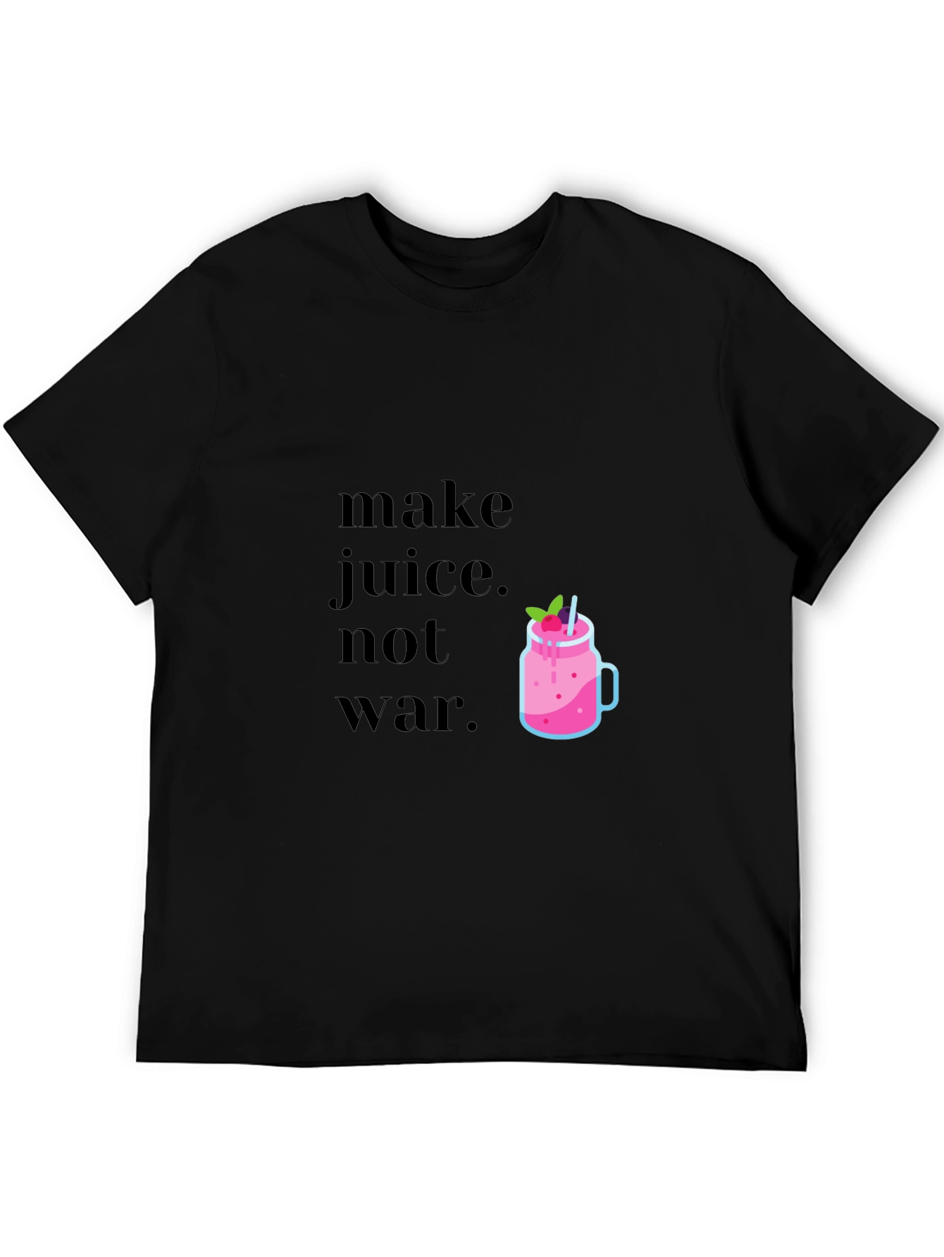 Make Juice Not War Graphic Tee - Black T-Shirt