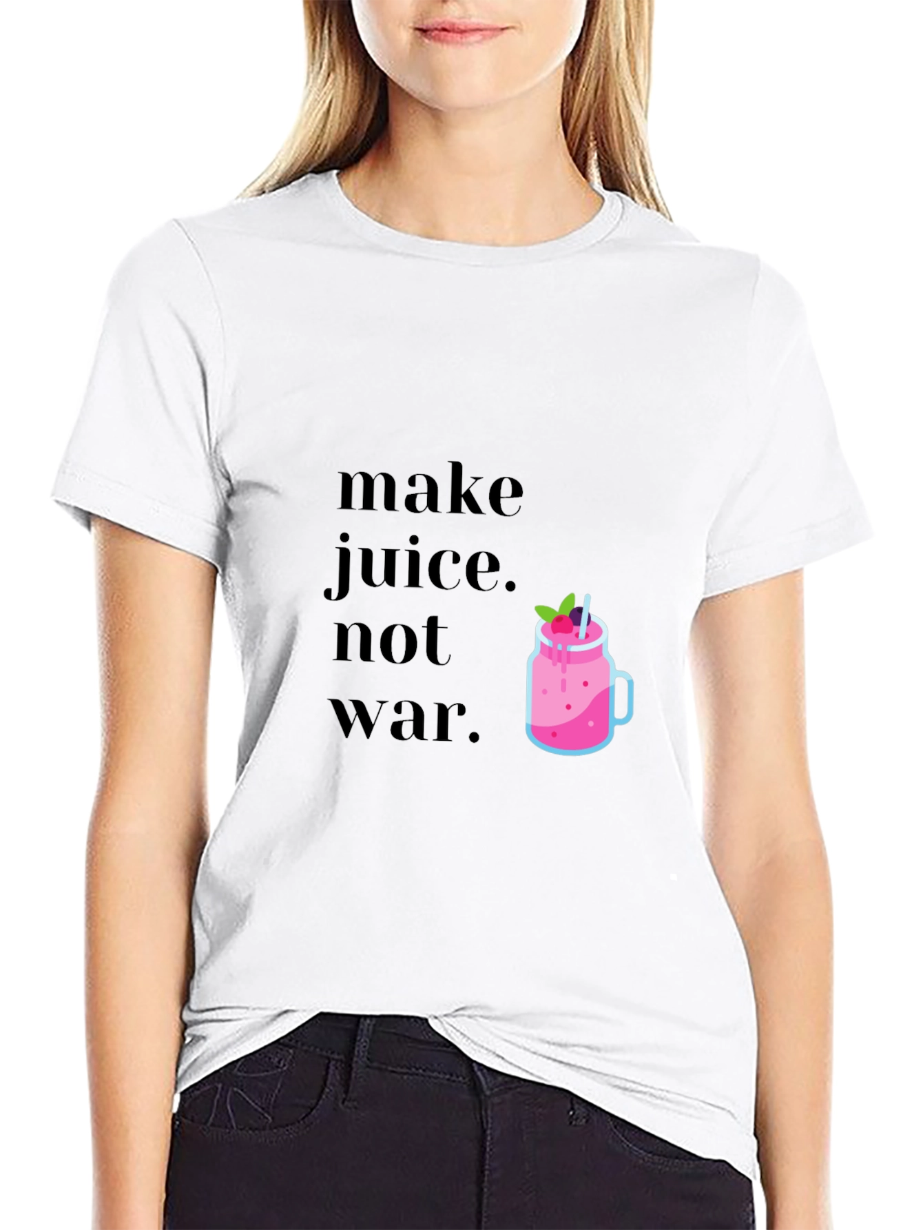 Make Juice Not War Graphic Tee - Black T-Shirt