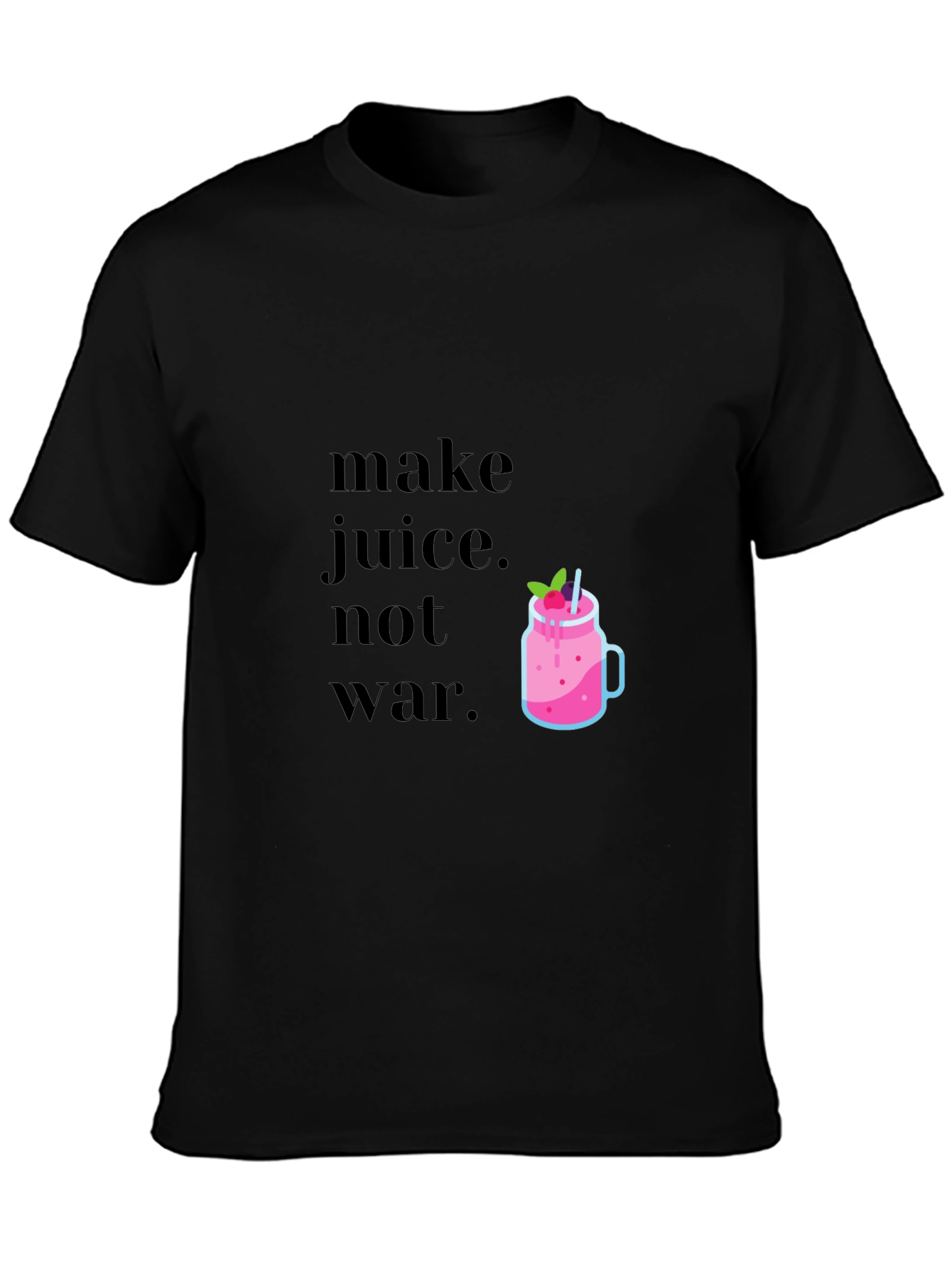 Make Juice Not War Graphic Tee - Black T-Shirt
