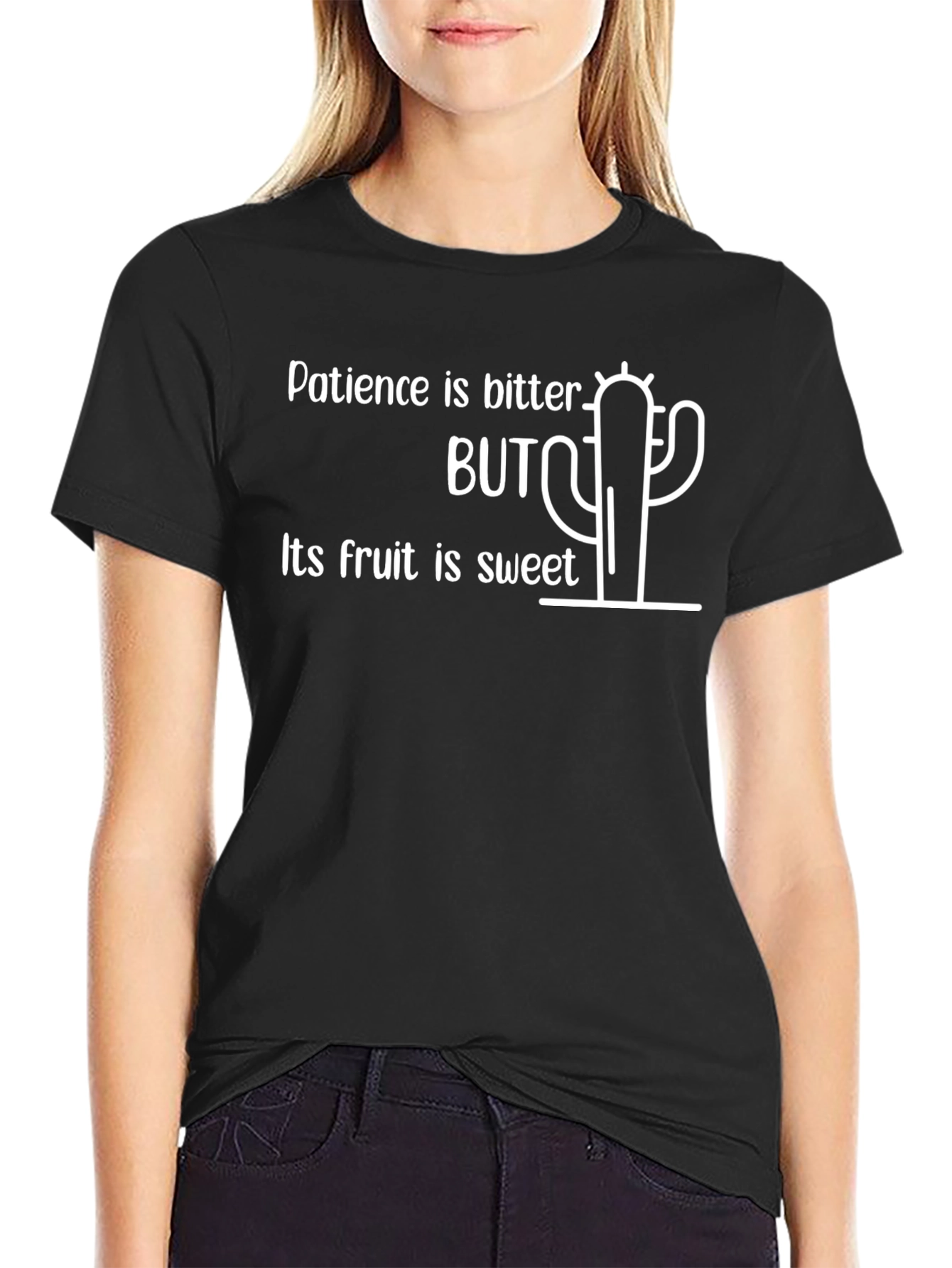 Patience is Bitter Cactus Graphic T-Shirt