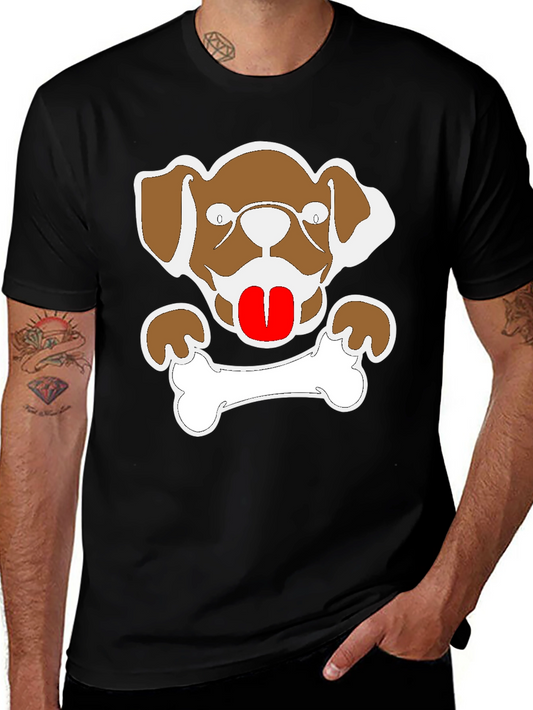 Dog & Bone Graphic Tee - Mens Black T-Shirt