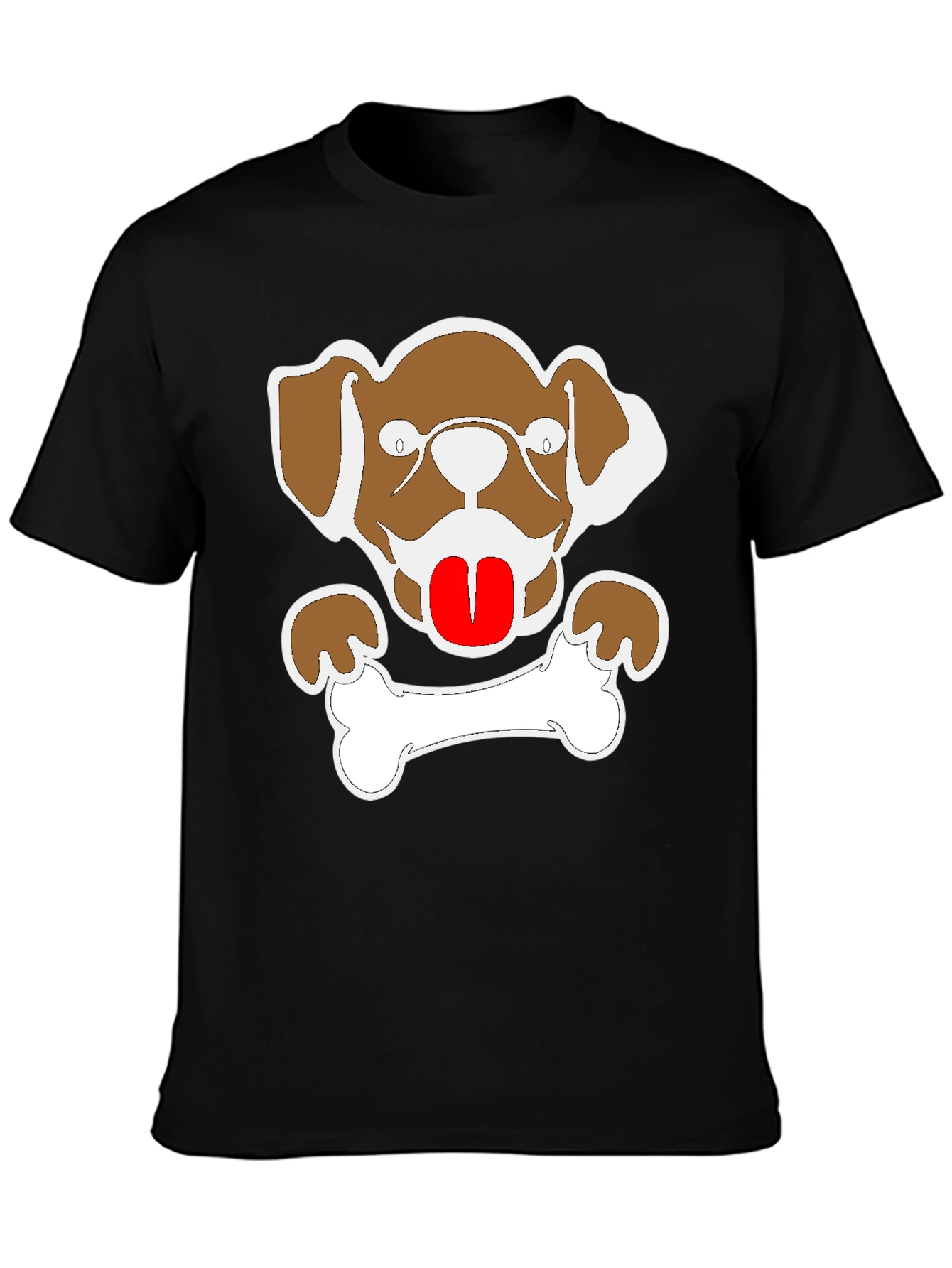 Dog & Bone Graphic Tee - Mens Black T-Shirt