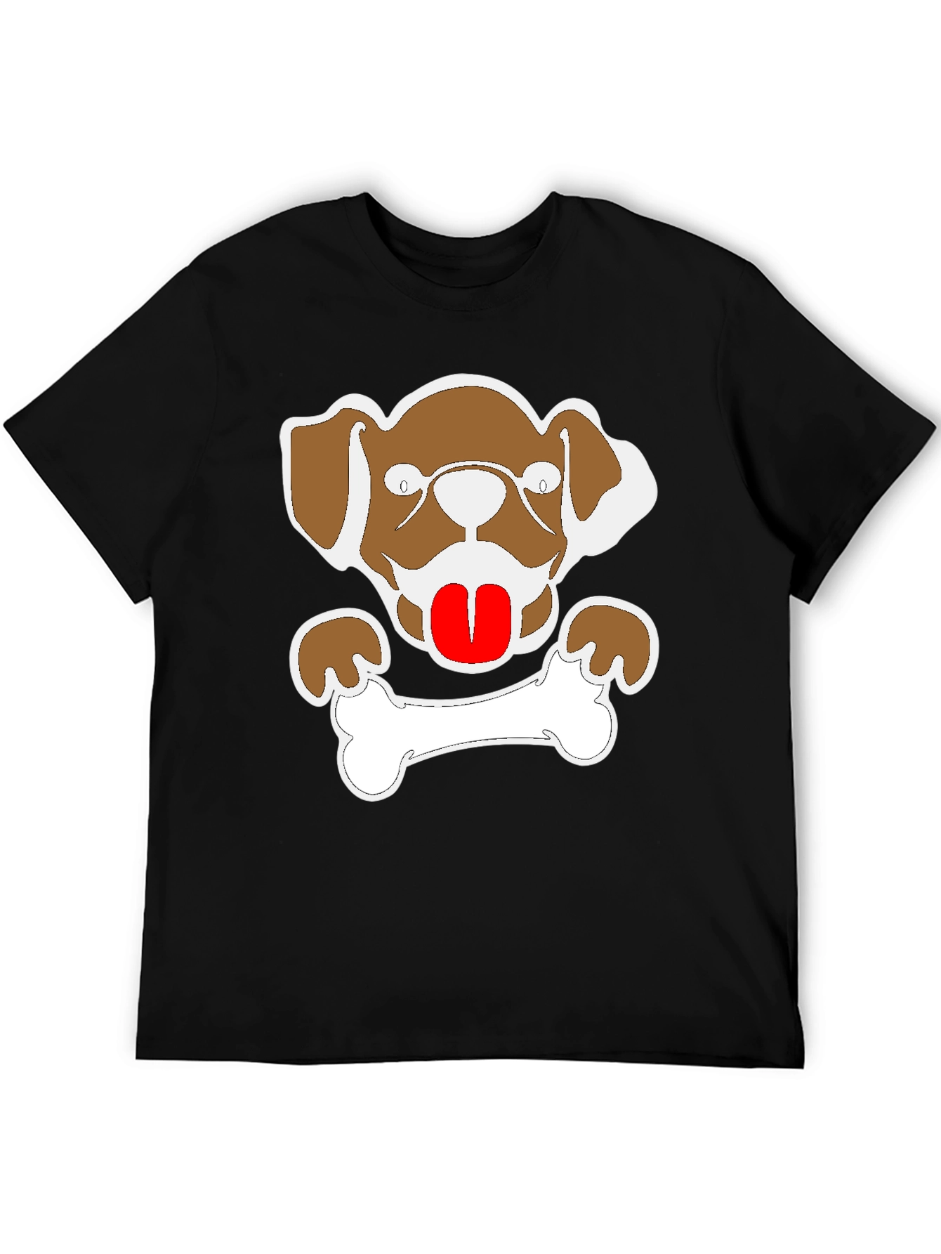 Dog & Bone Graphic Tee - Mens Black T-Shirt