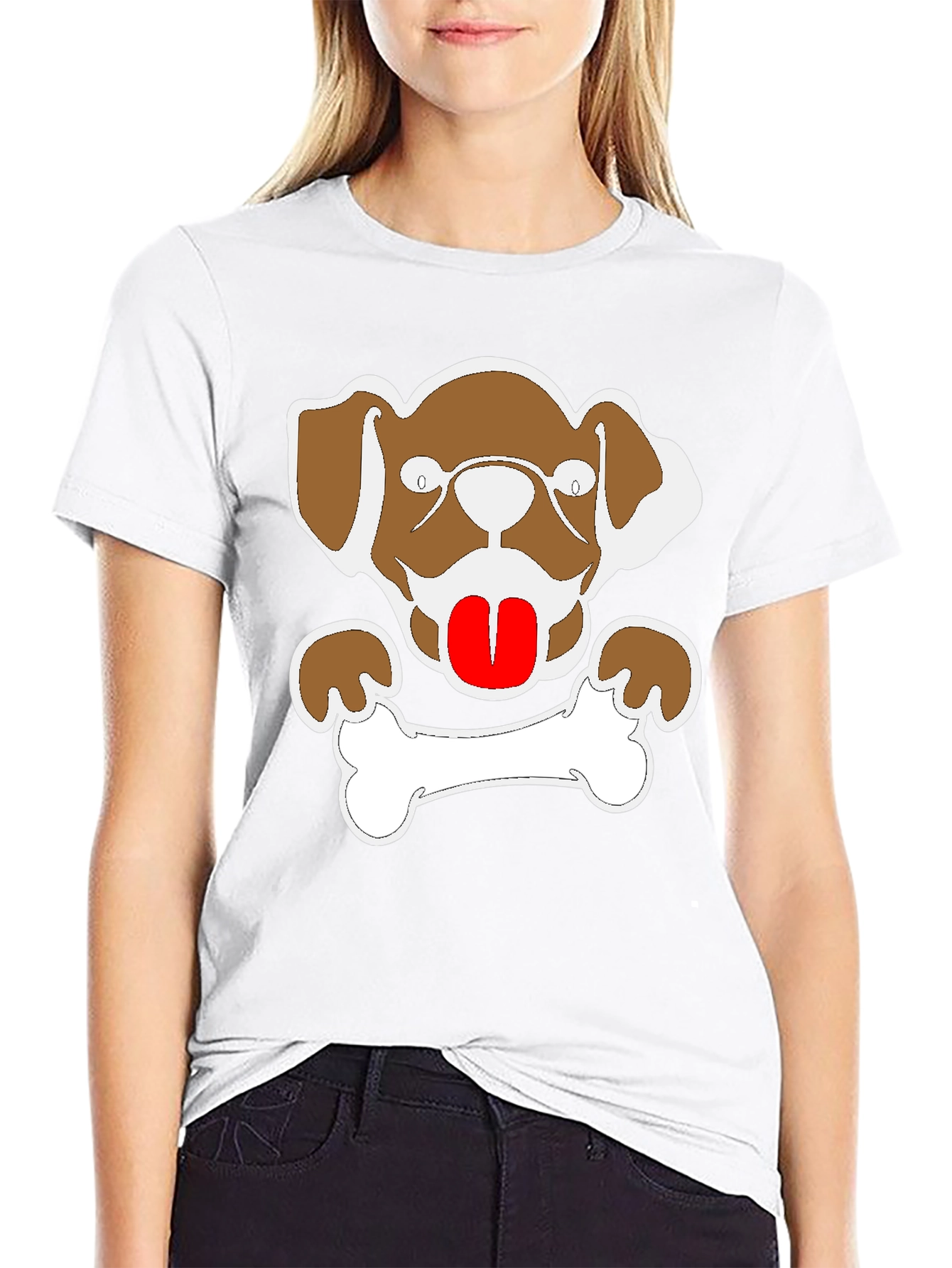 Dog & Bone Graphic Tee - Mens Black T-Shirt