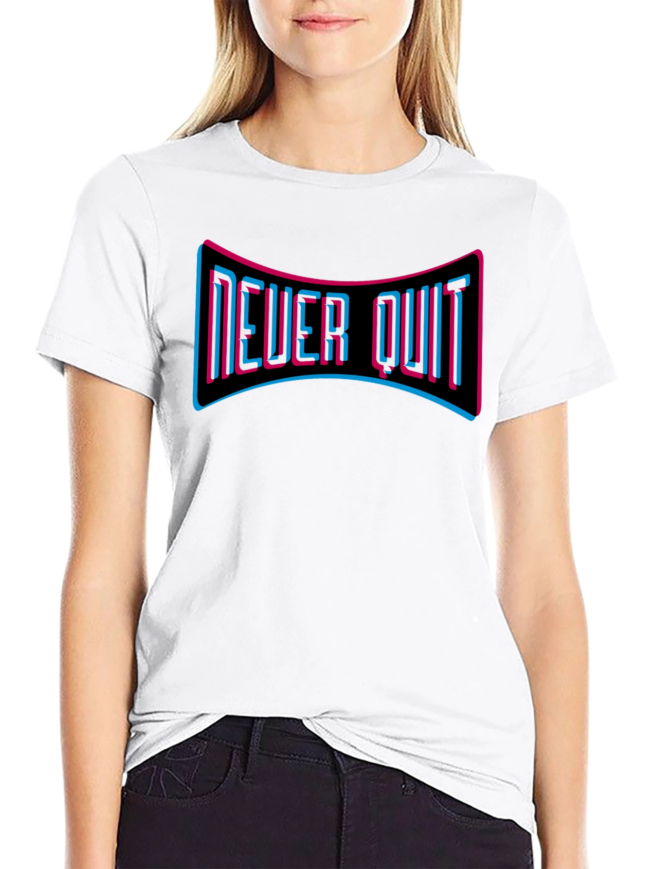 Never Quit Graphic Tee - Motivational T-Shirt