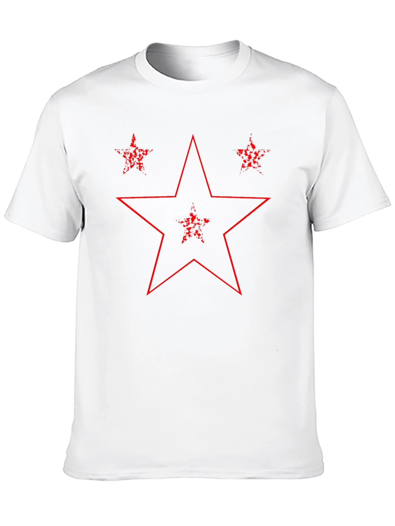 Distressed Star Graphic Tee - Black