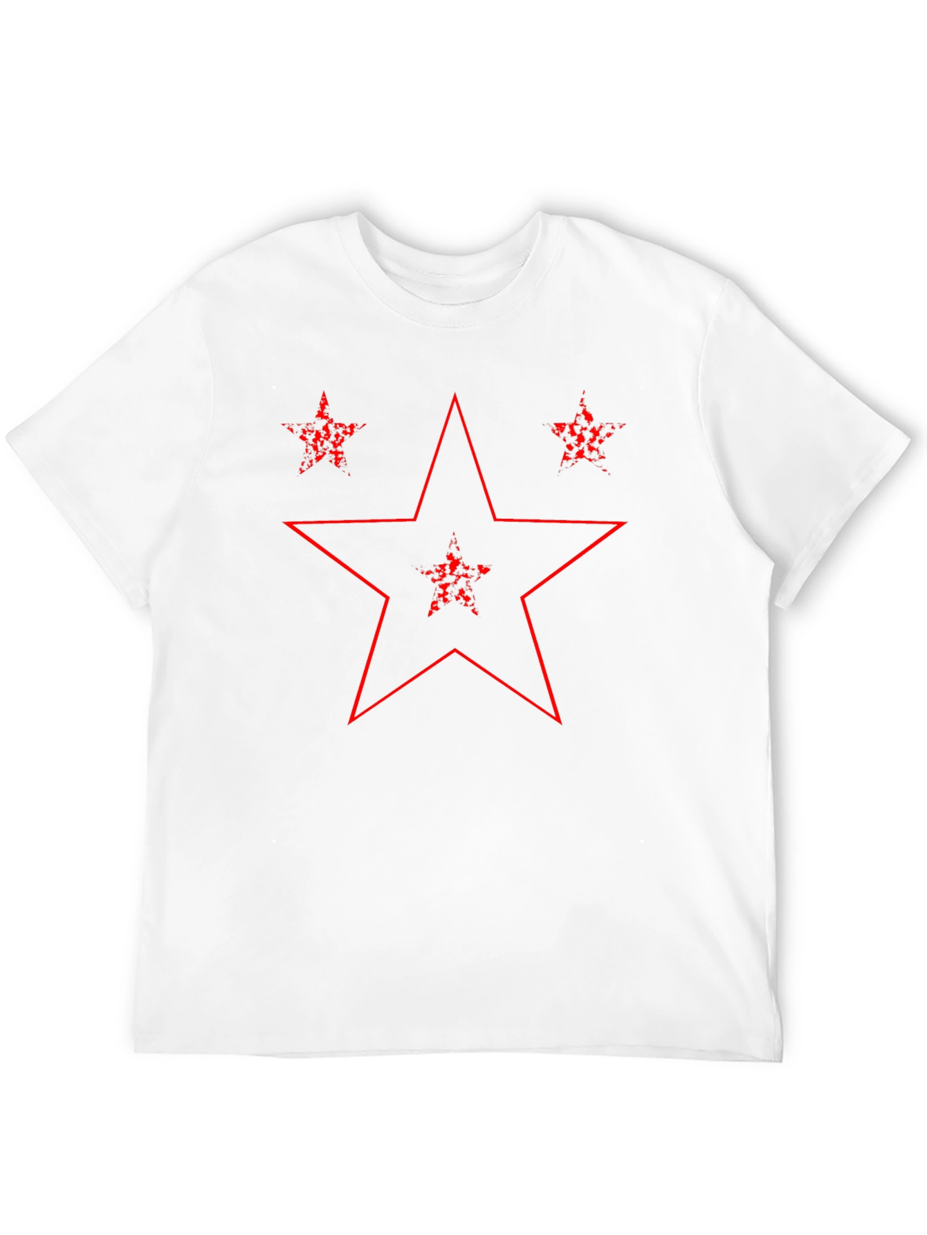 Distressed Star Graphic Tee - Black