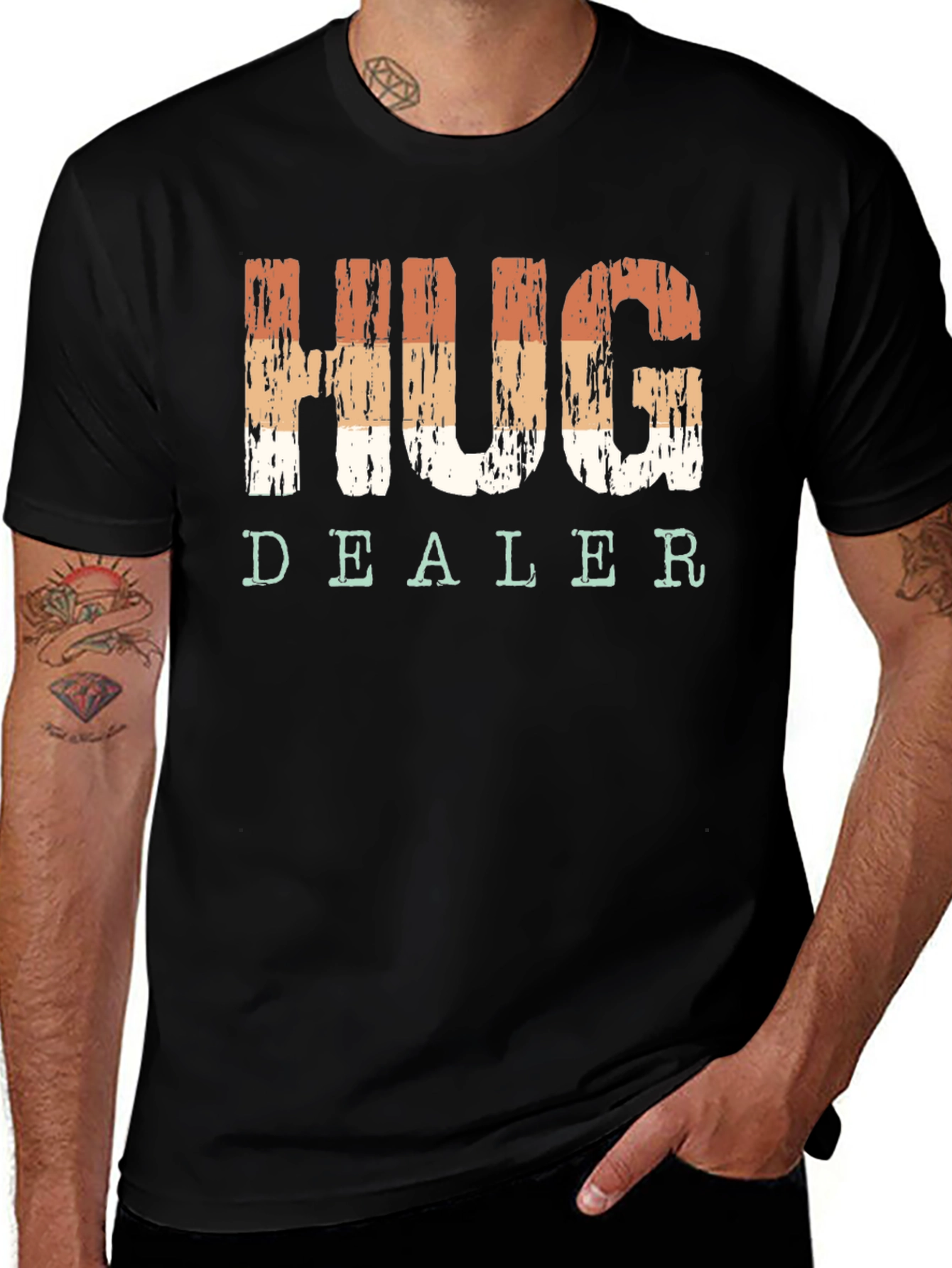 Retro Hug Dealer T-Shirt - Comfort Fit