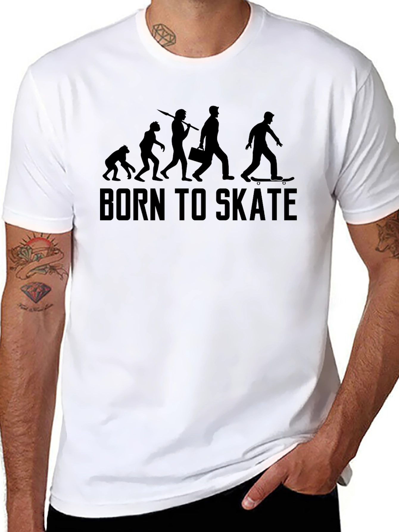 Born to Skate Evolution Black T-Shirt