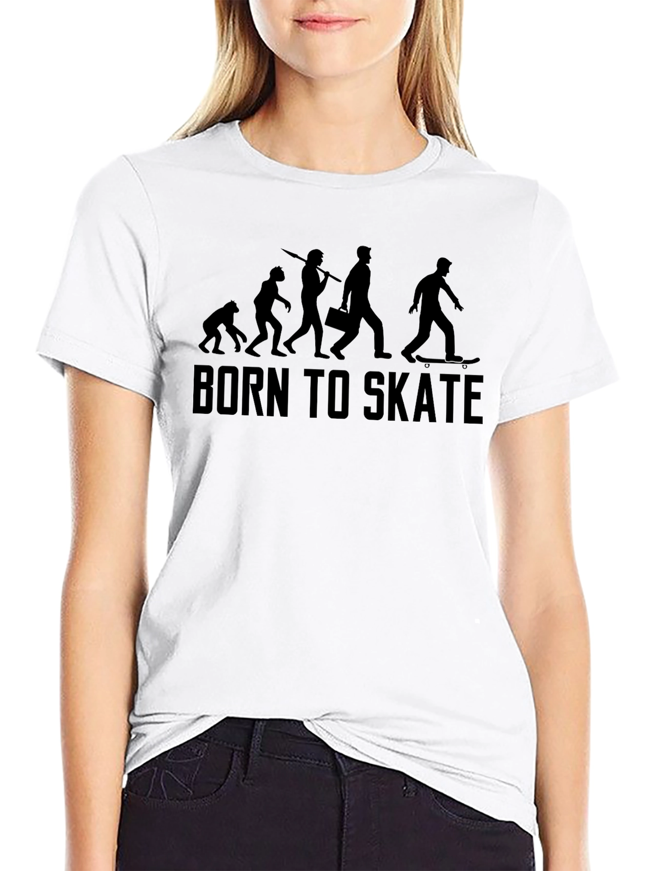 Born to Skate Evolution Black T-Shirt