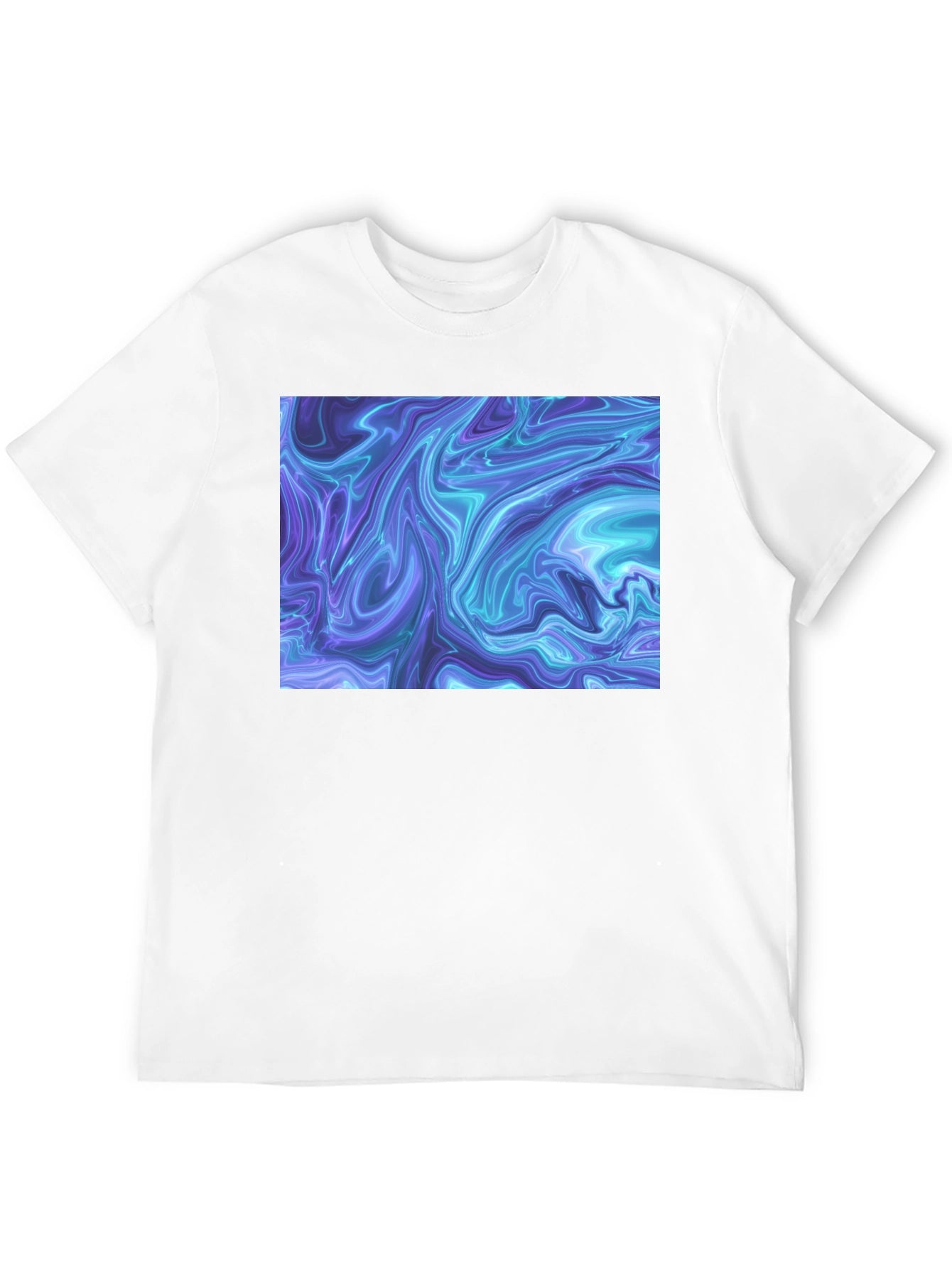Abstract Marble Print Black T-Shirt