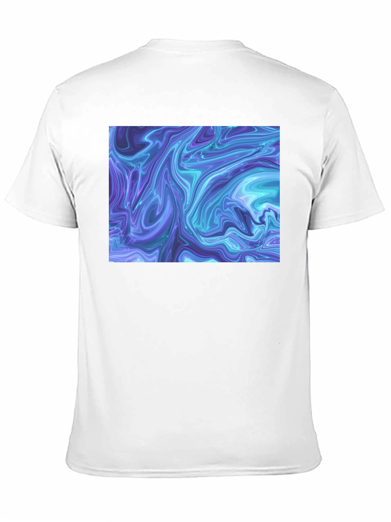 Abstract Marble Print Black T-Shirt