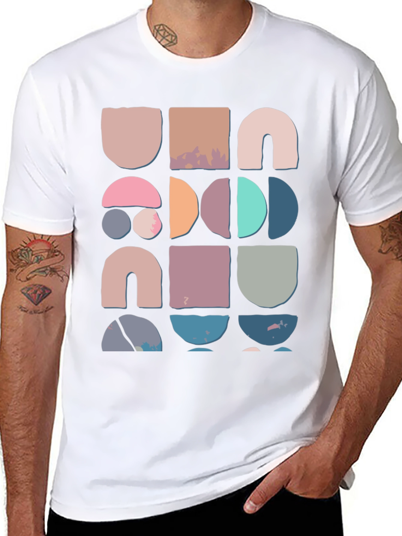 Geometric Block Print Tee