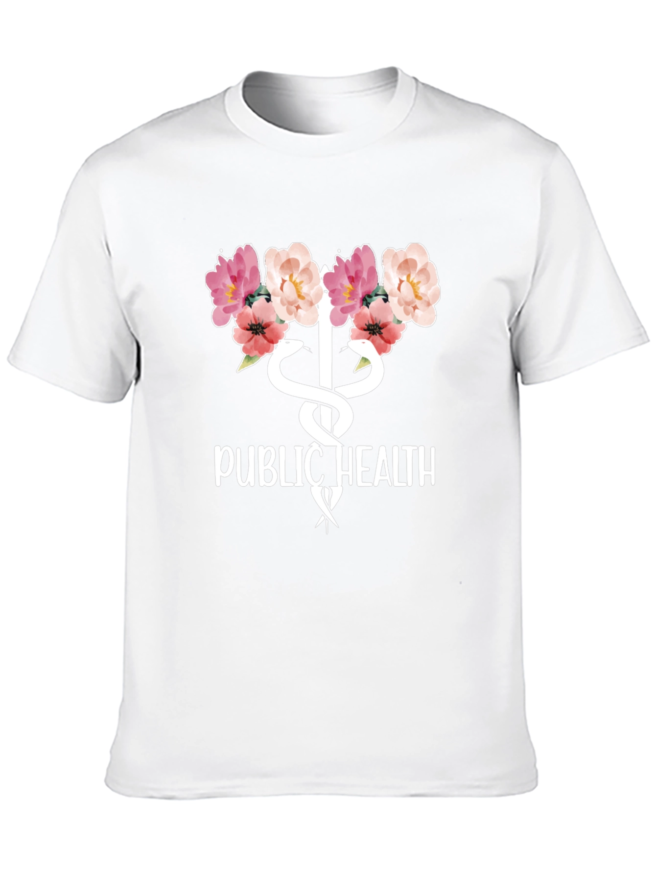 Public Health Floral Caduceus T-Shirt