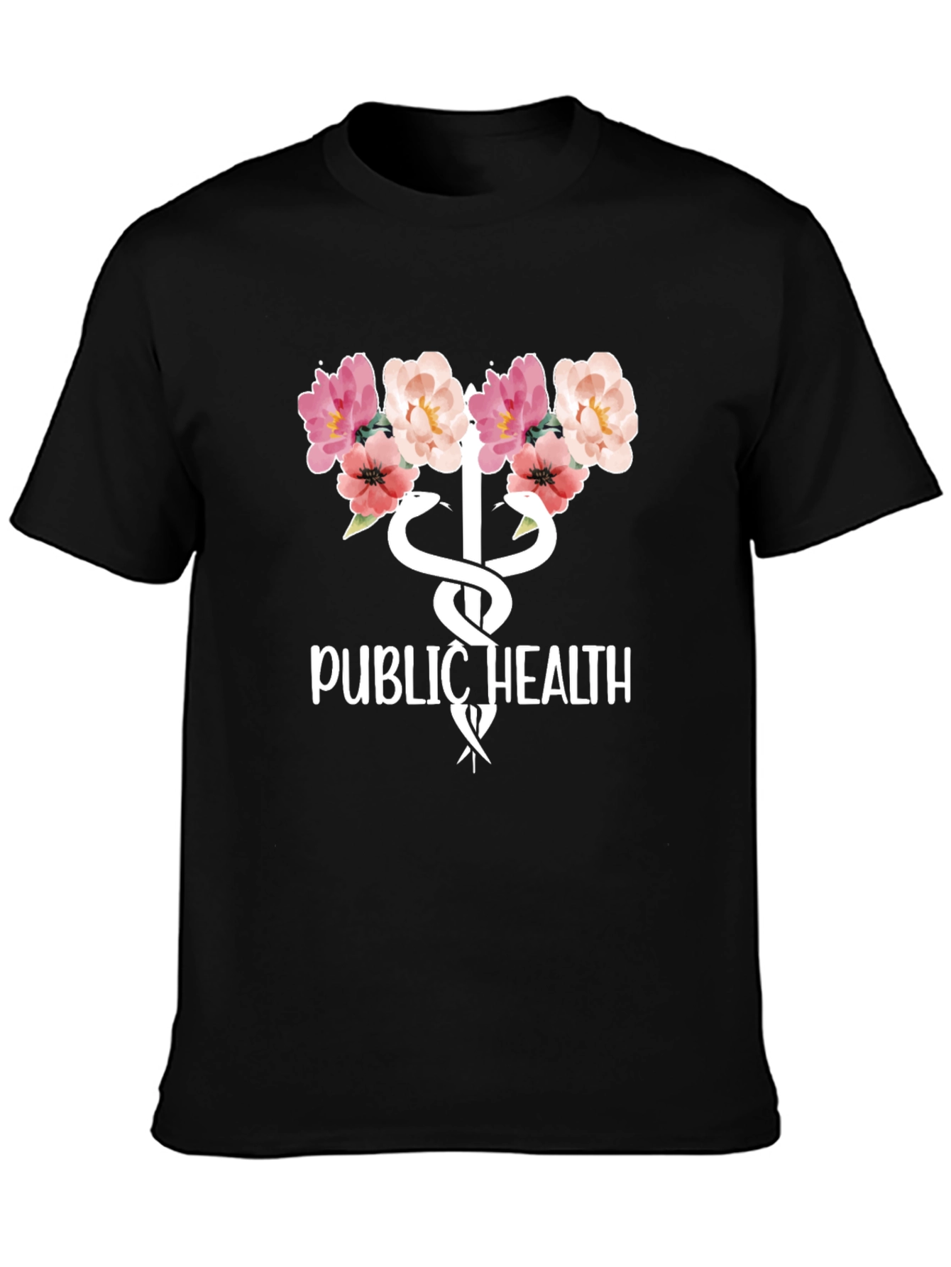 Public Health Floral Caduceus T-Shirt
