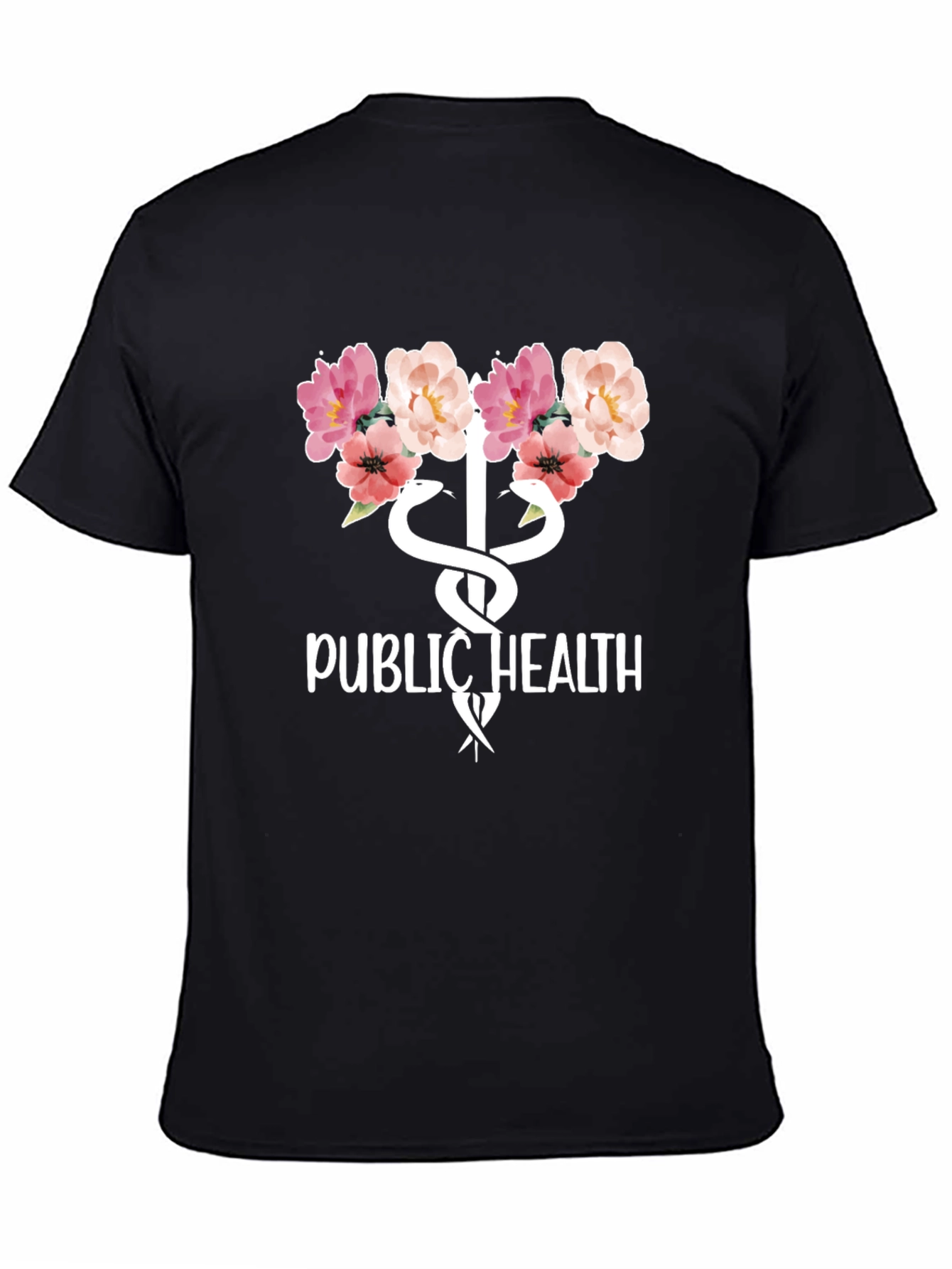 Public Health Floral Caduceus T-Shirt