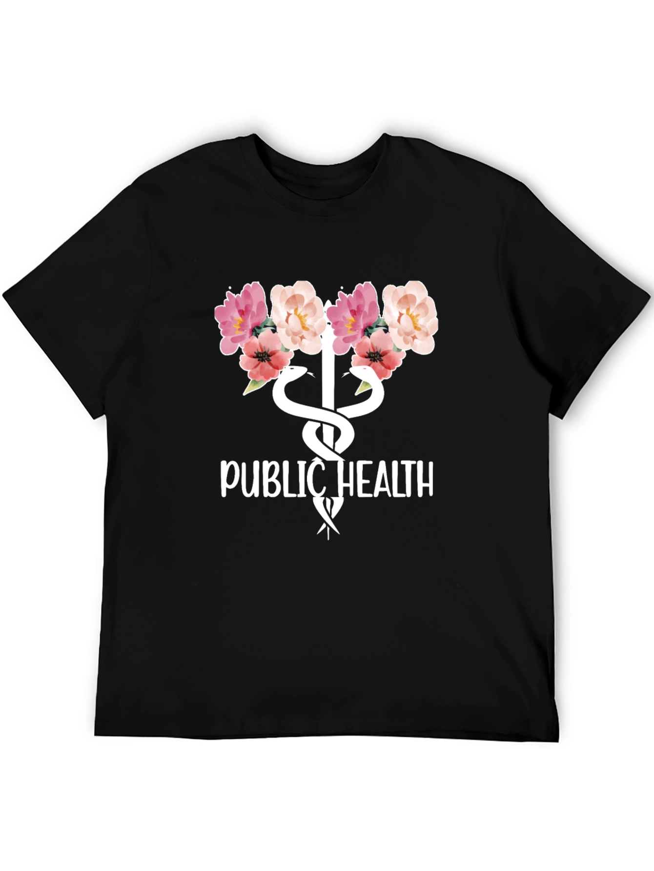Public Health Floral Caduceus T-Shirt