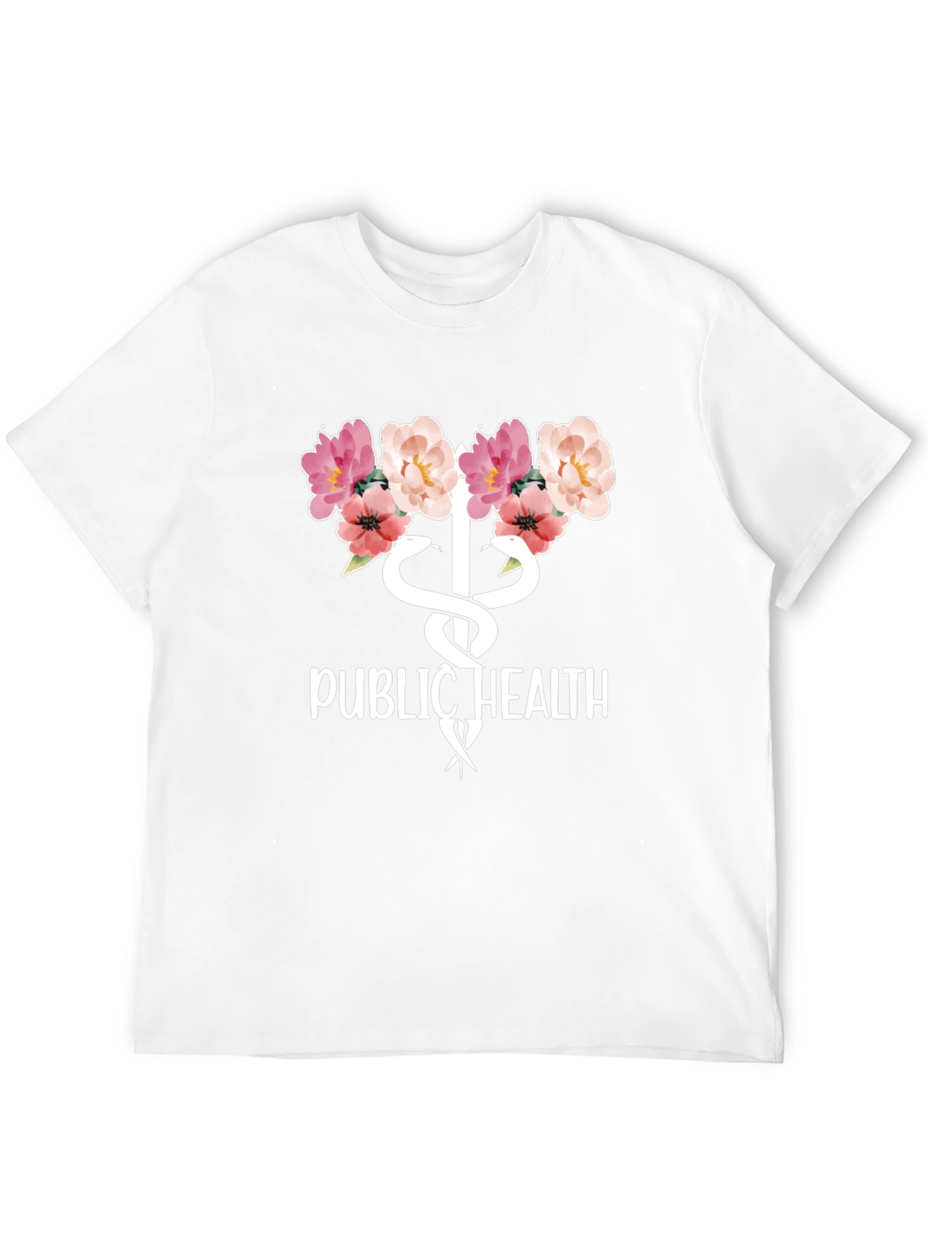 Public Health Floral Caduceus T-Shirt