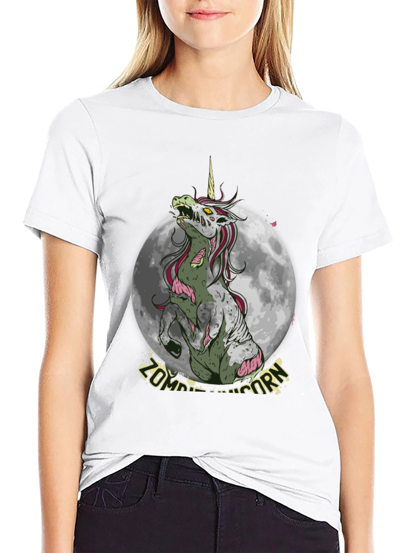 Zombie Unicorn Graphic T-Shirt