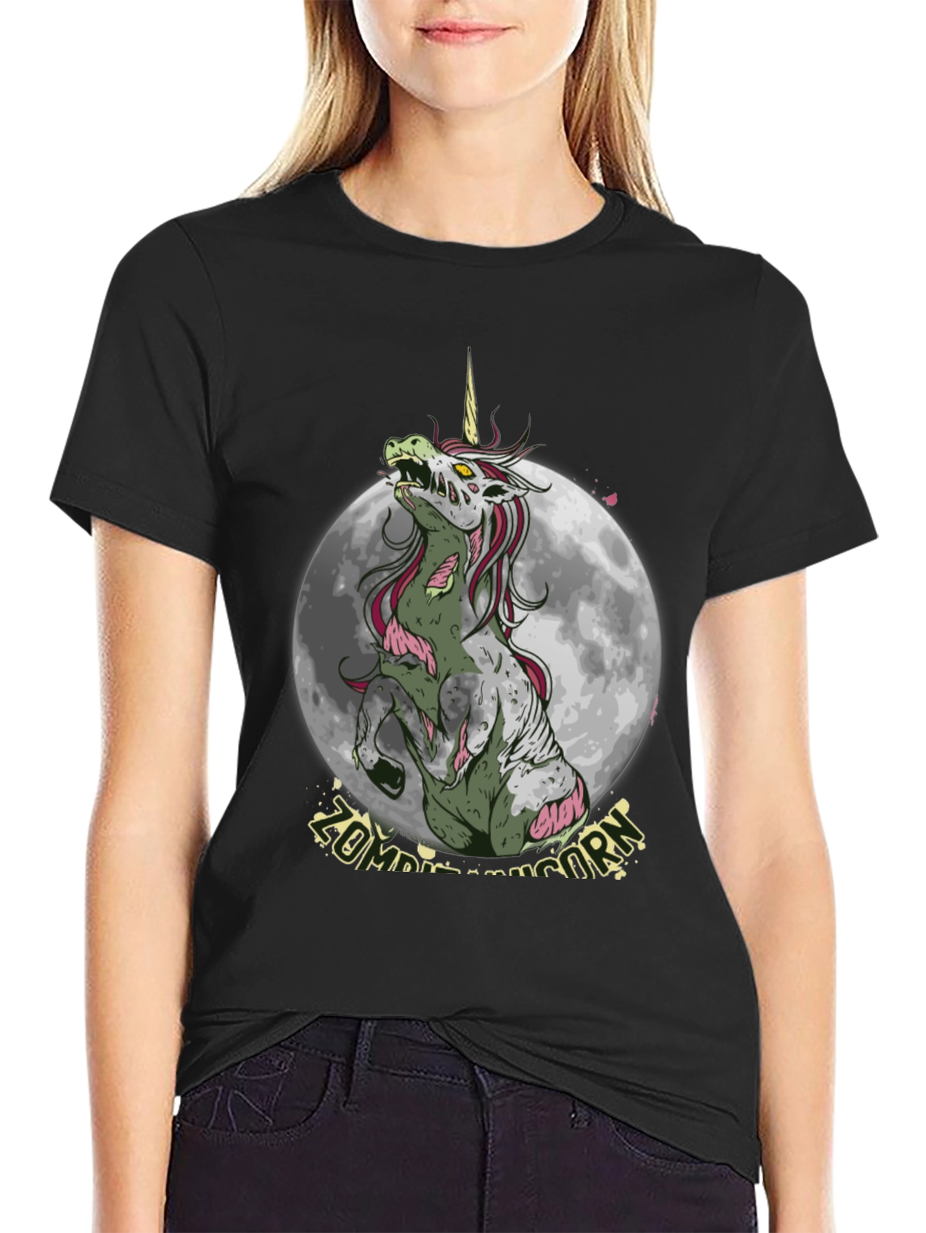 Zombie Unicorn Graphic T-Shirt