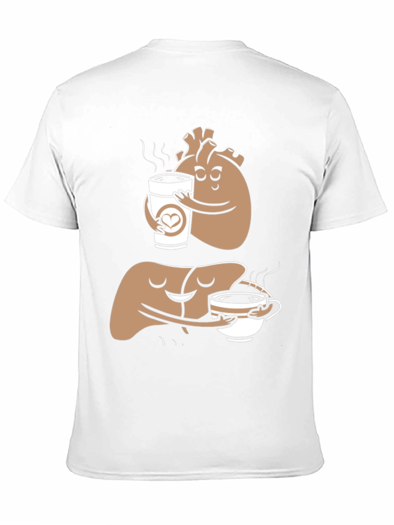Anatomical Heart & Liver Coffee T-Shirt