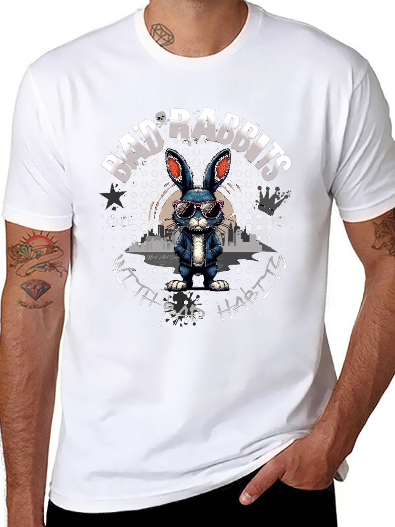 Bad Rabbits T-Shirt - Unique Graphic Tee