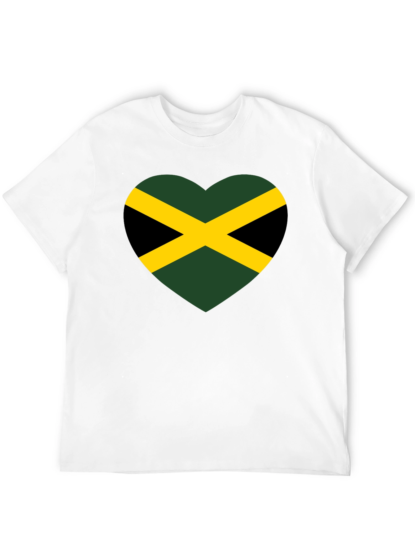 Jamaica Flag Heart T-Shirt