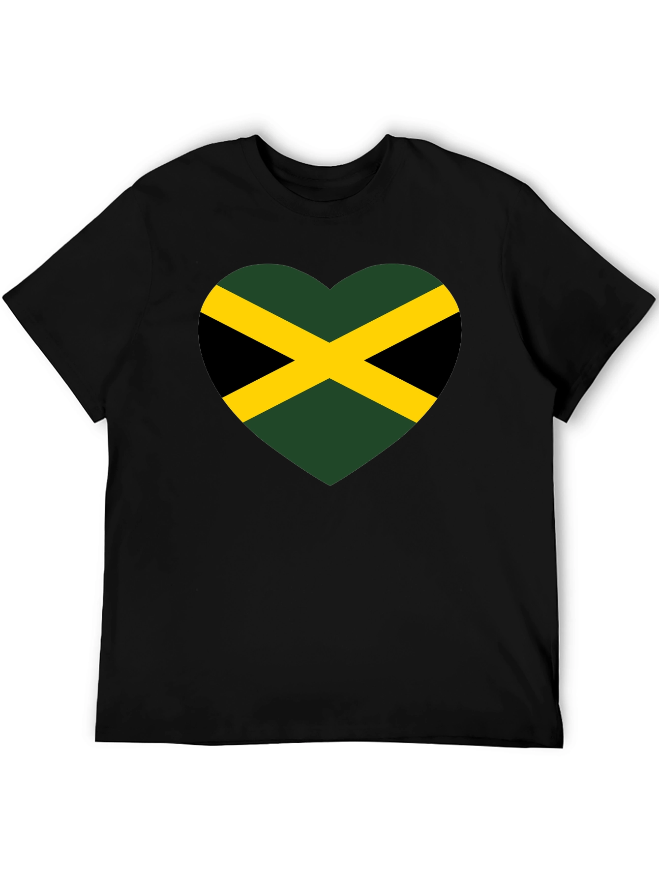 Jamaica Flag Heart T-Shirt